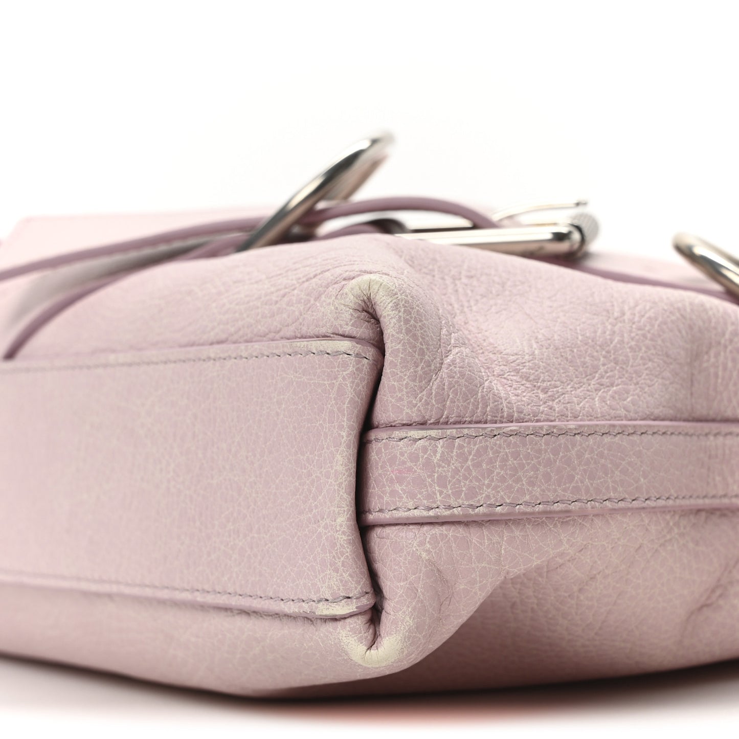 Tumbled Calfskin Medium Voyou Bag Old Pink