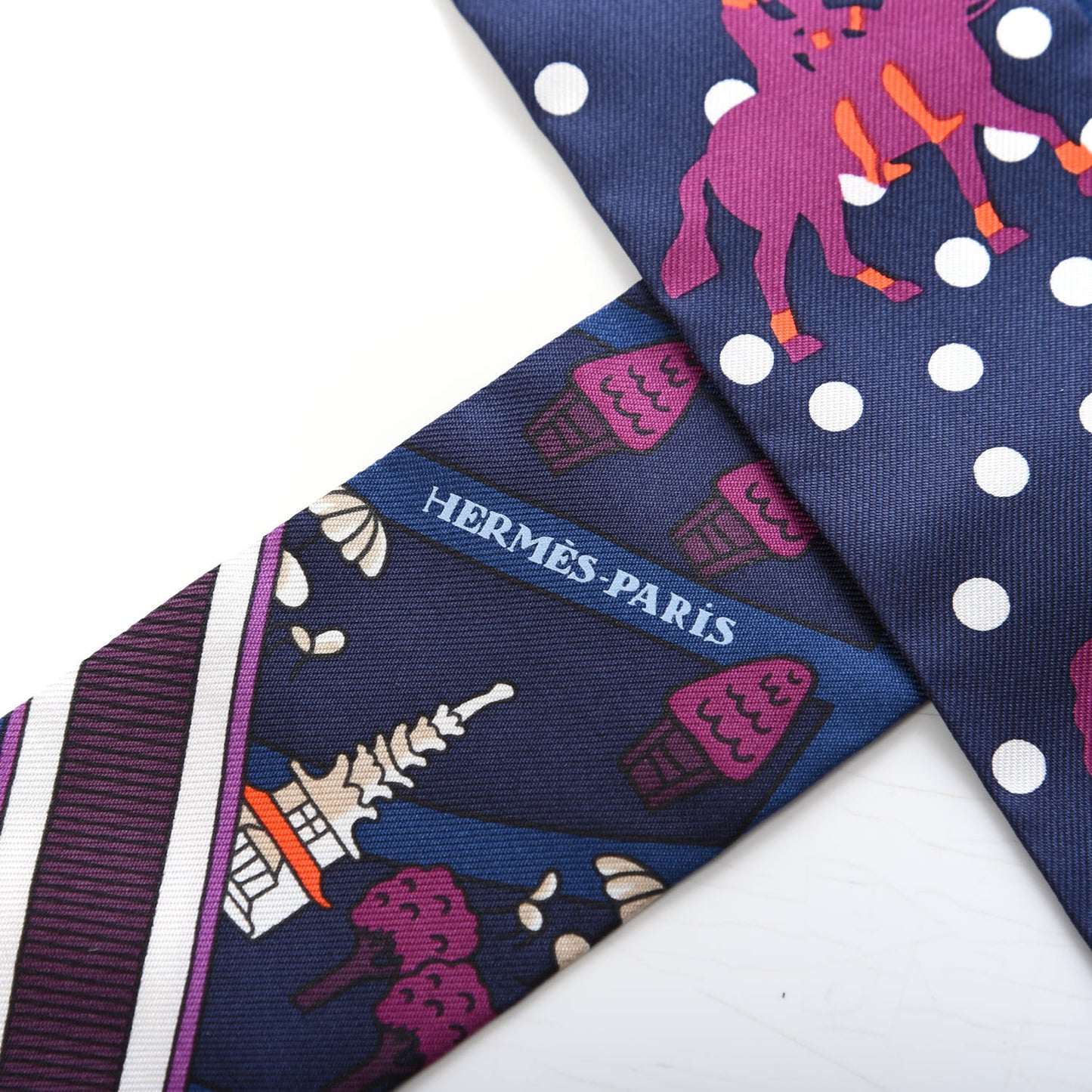 Silk Les Nouveaux Amoureux de Paris Twilly Marine Violet White