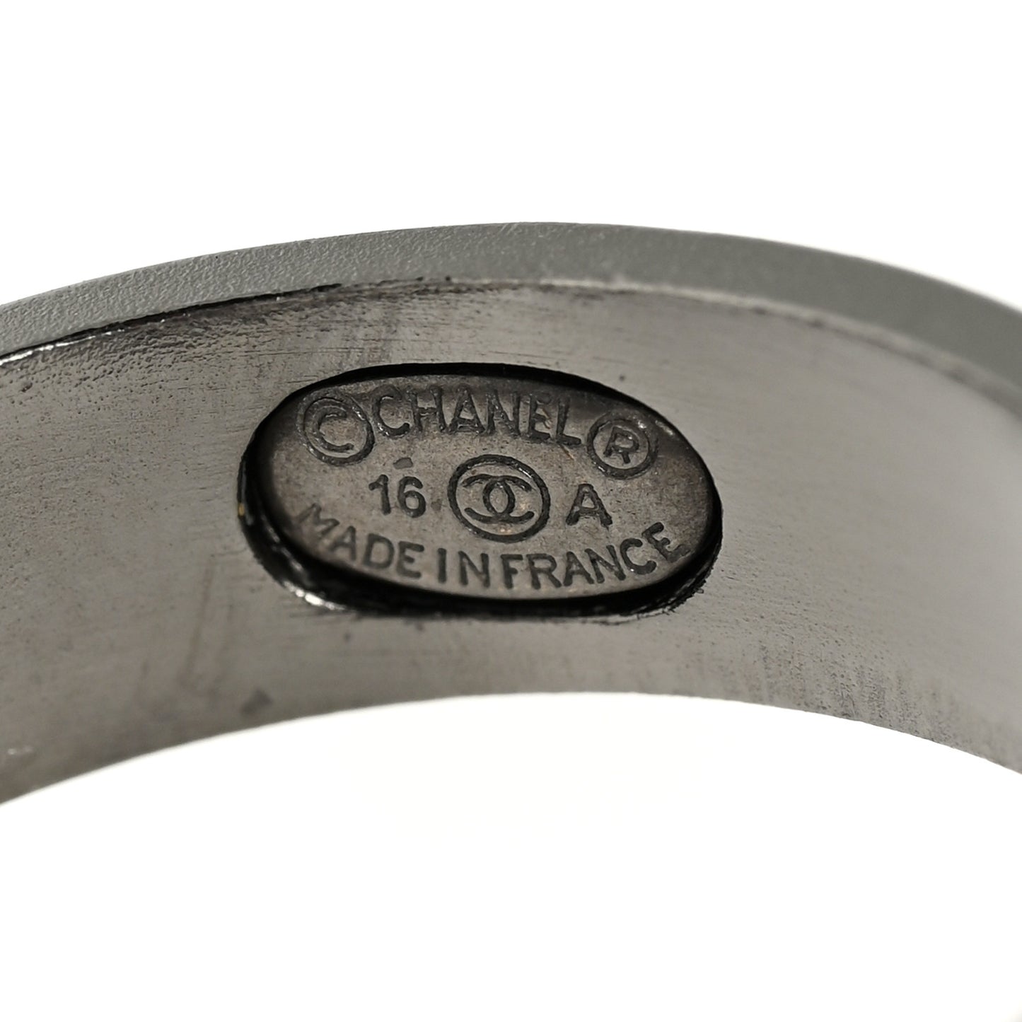 Crystal Pearl CC Ring 7 Silver