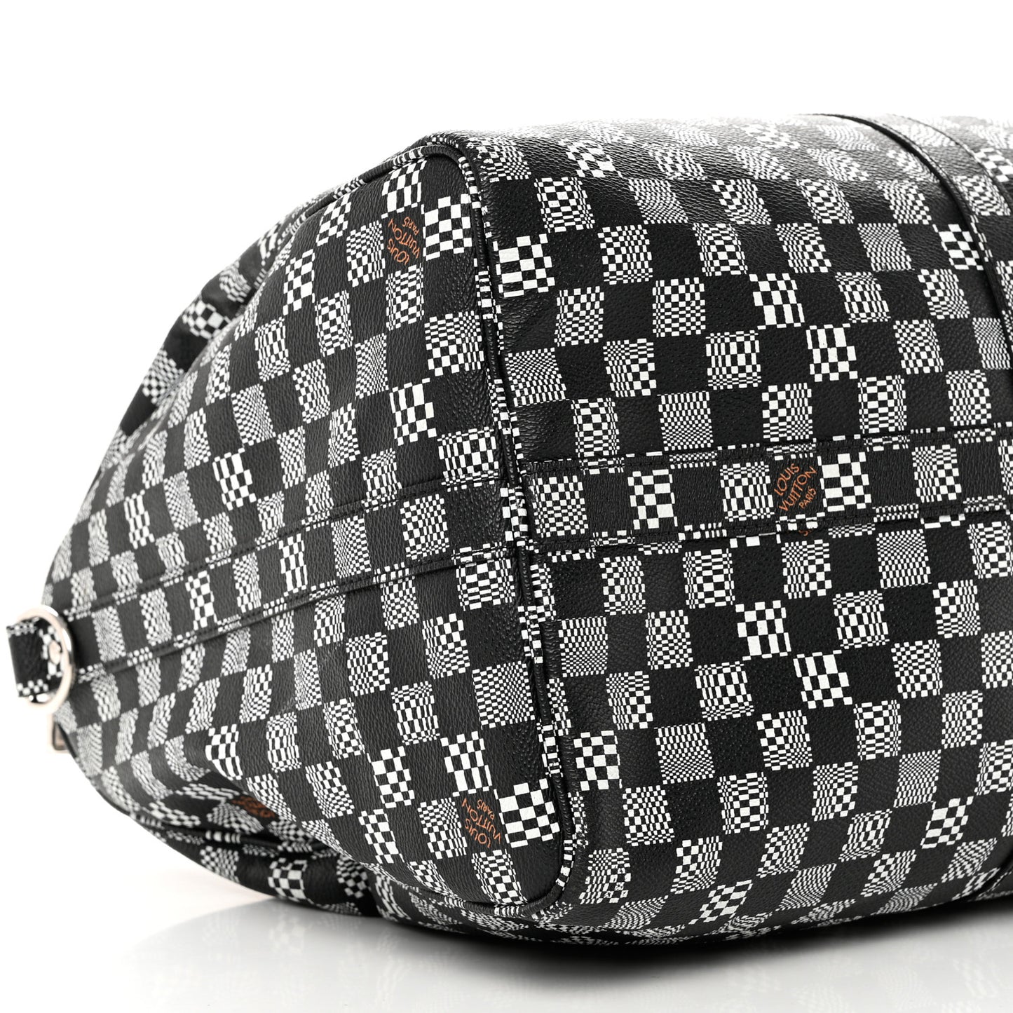 Damier Distorted Keepall Bandouliere 50 Black White