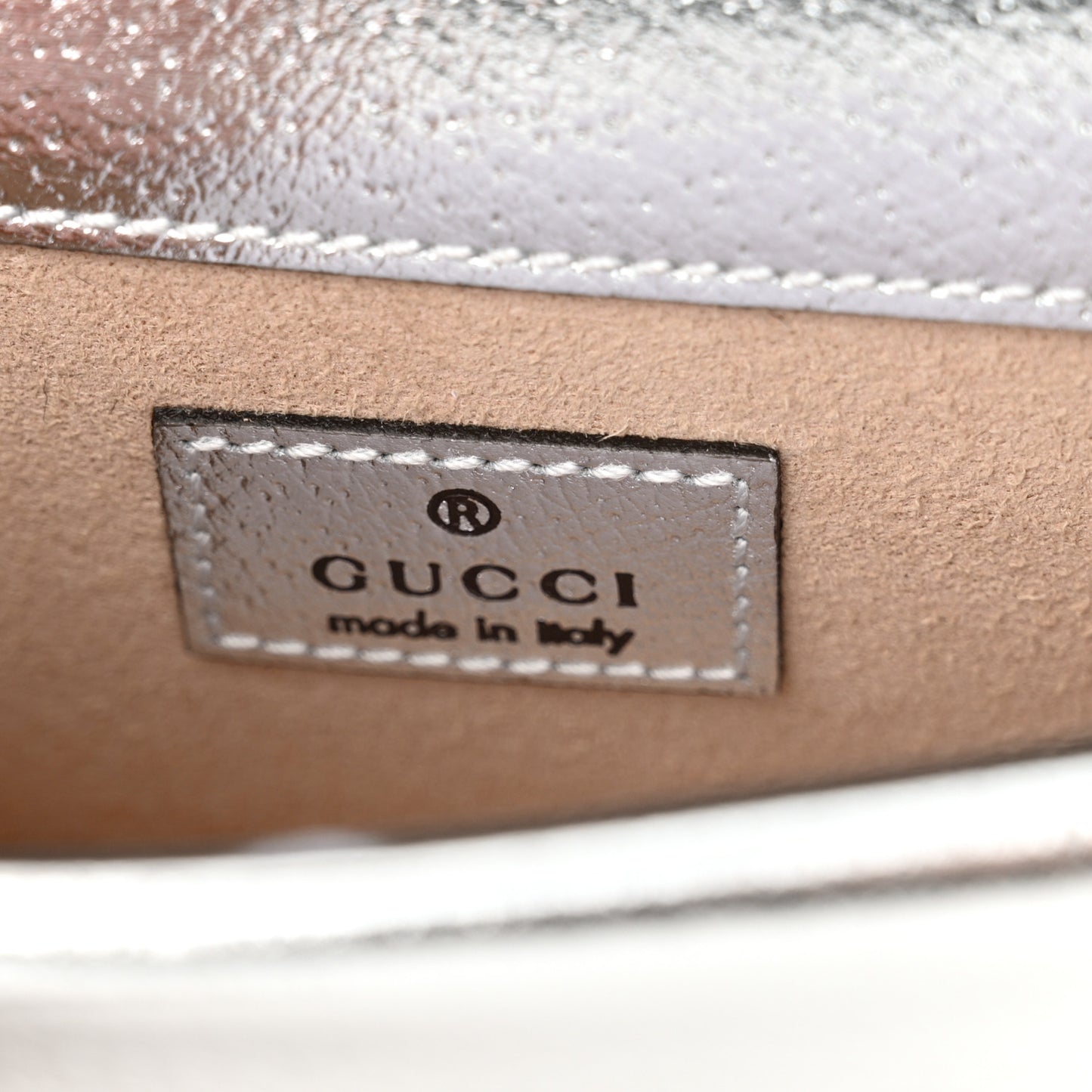 Metallic Calfskin Super Mini Dionysus Shoulder Bag Silver