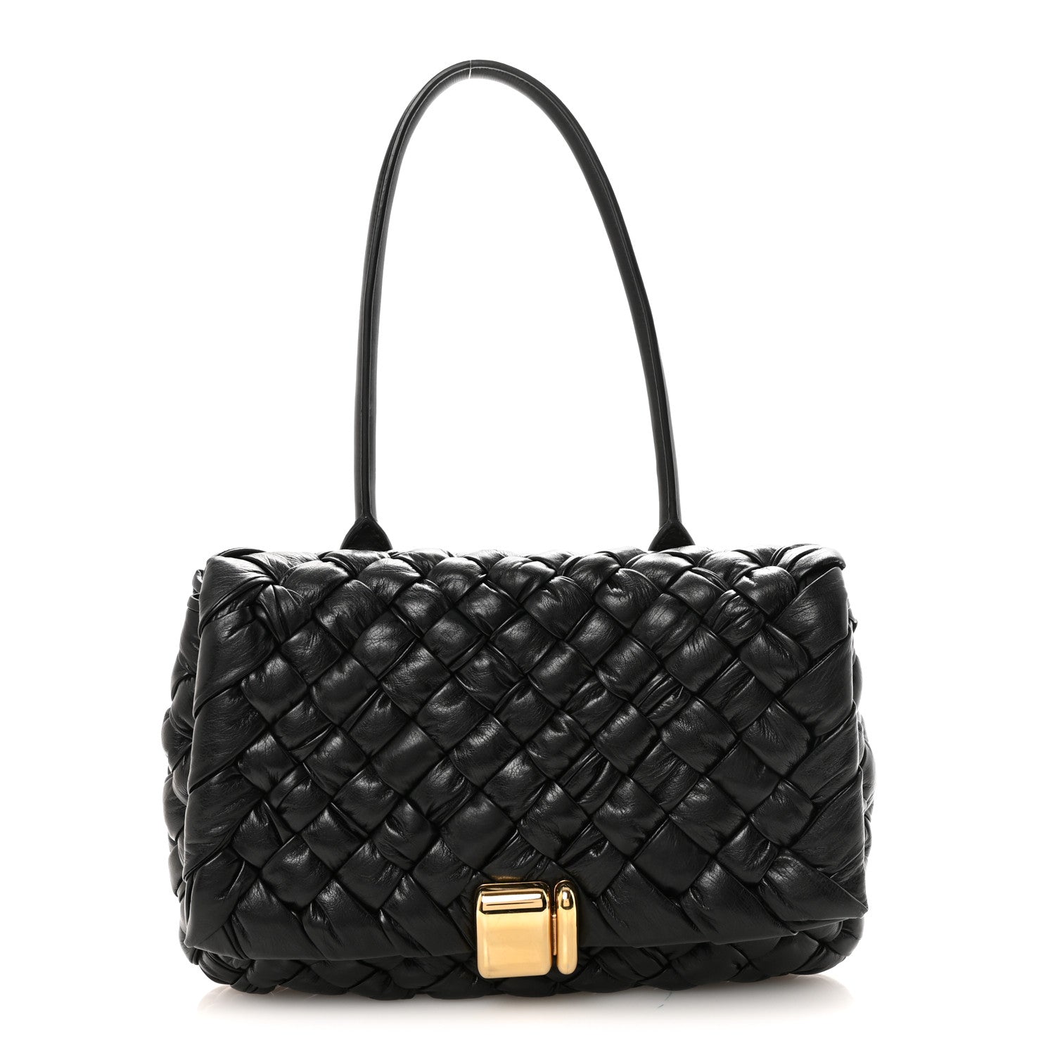 Bottega Veneta Calfskin Intreccio Rumple Desiree Shoulder Bag