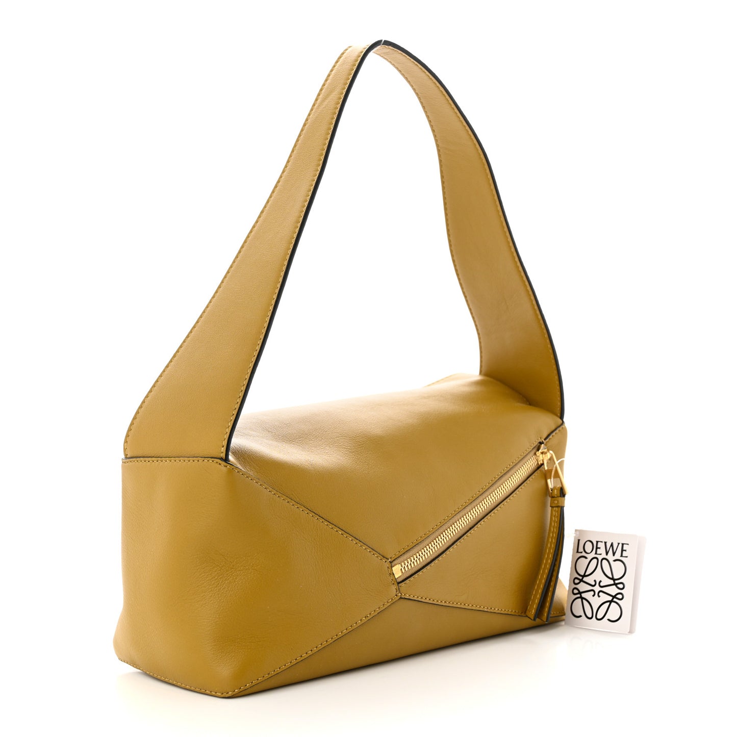 Calfskin Puzzle Hobo Ochre