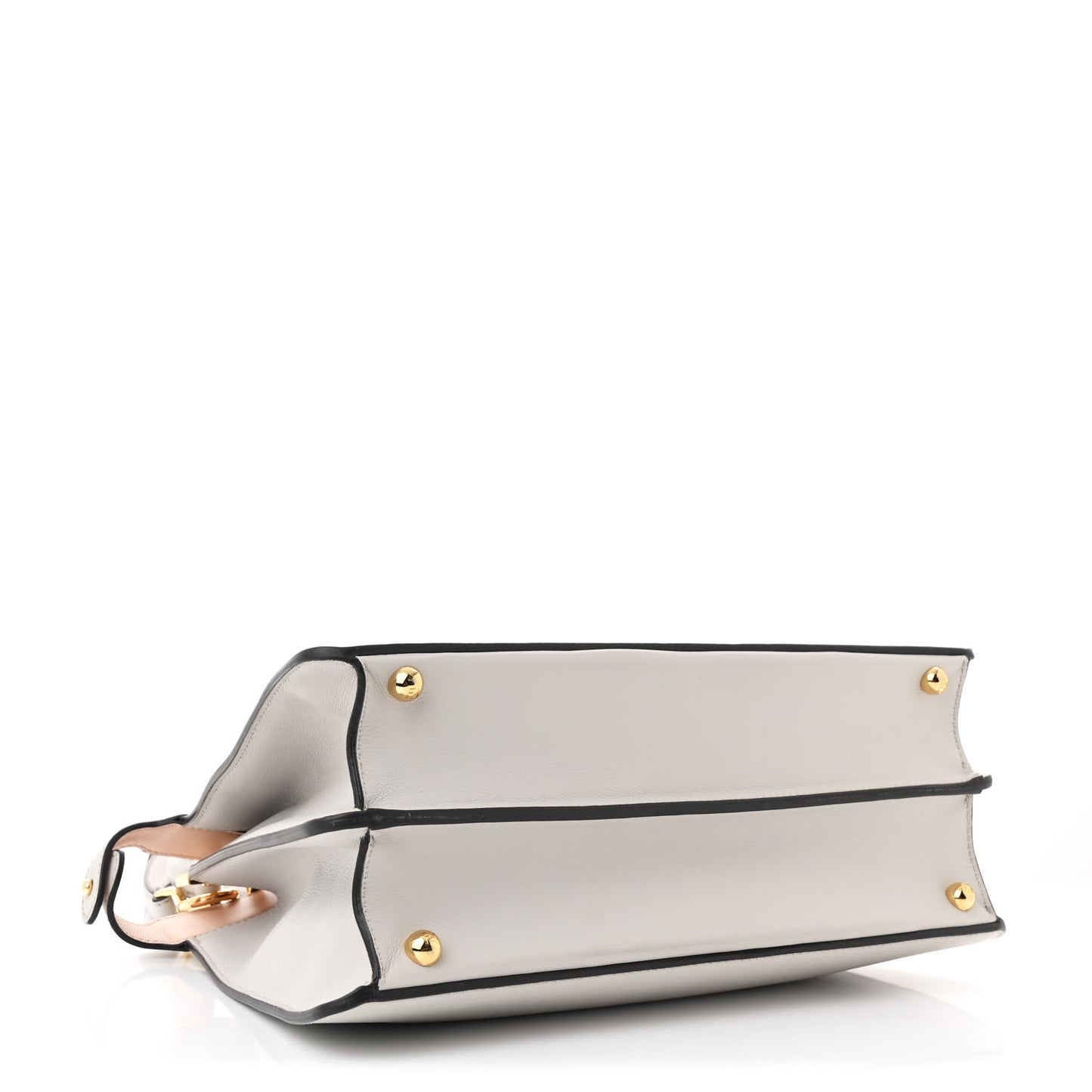 Vitello Seta Shiny Nappa Medium Peekaboo I SEE U Satchel  Ghiaia Light Rose