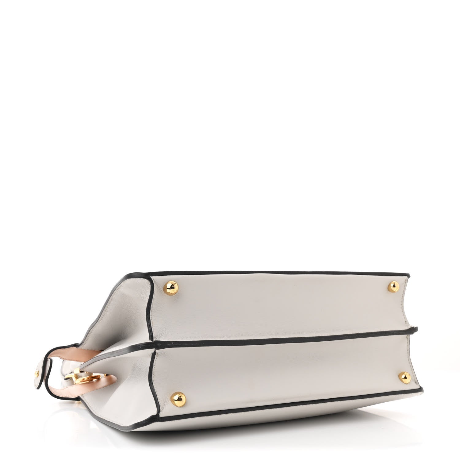 Fendi Vitello Seta Shiny Nappa Medium Peekaboo I SEE U Satchel  Ghiaia Light Rose 5 of 14
