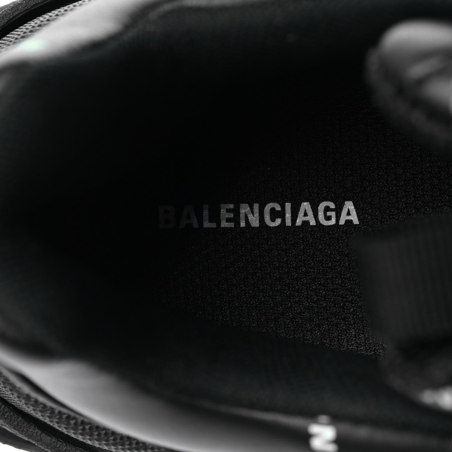 Balenciaga Technical Fabric Allover Logo Womens Triple S Sneakers 37 Black Multicolor 7 of 8