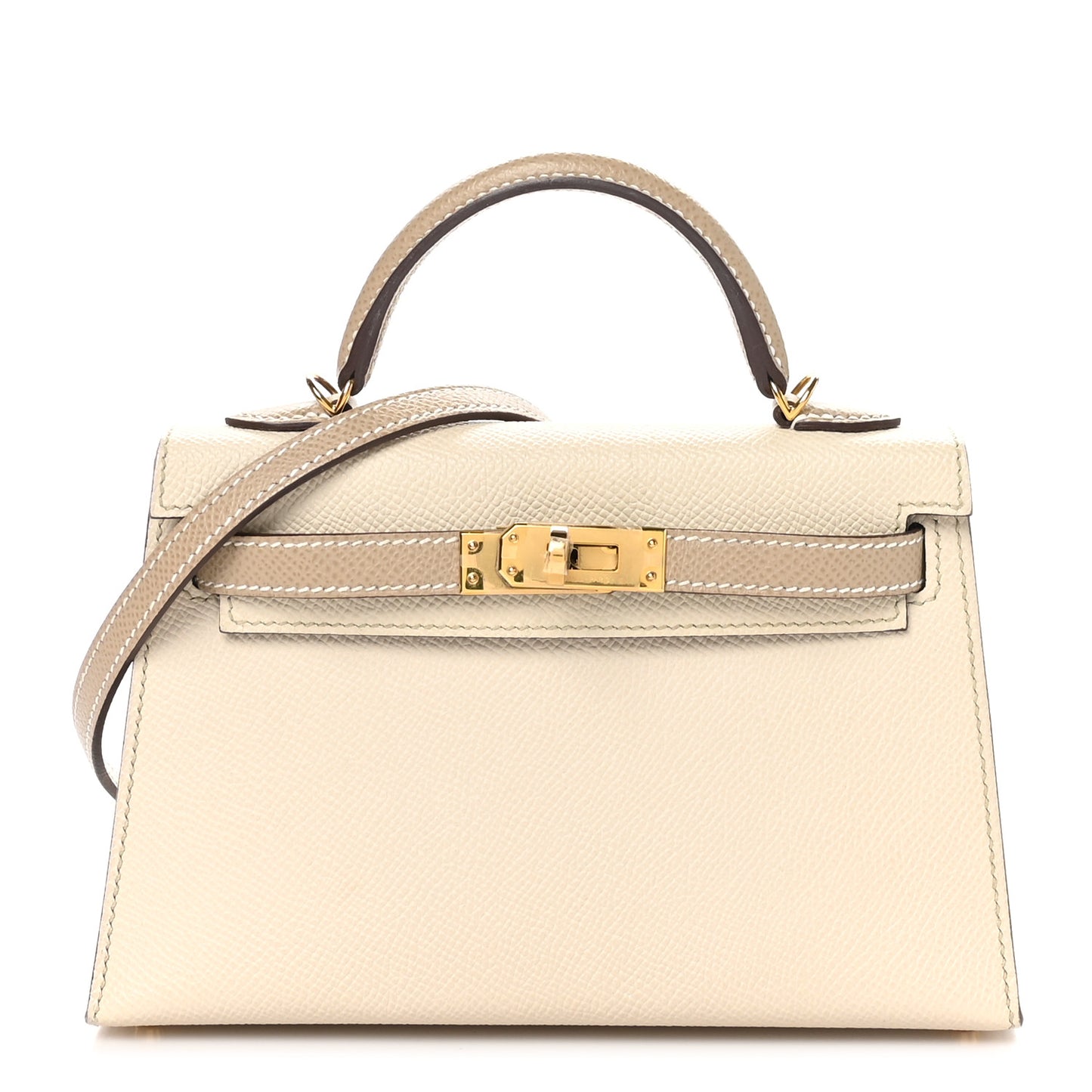Epsom Horseshoe Mini Kelly Sellier 20 Craie Trench