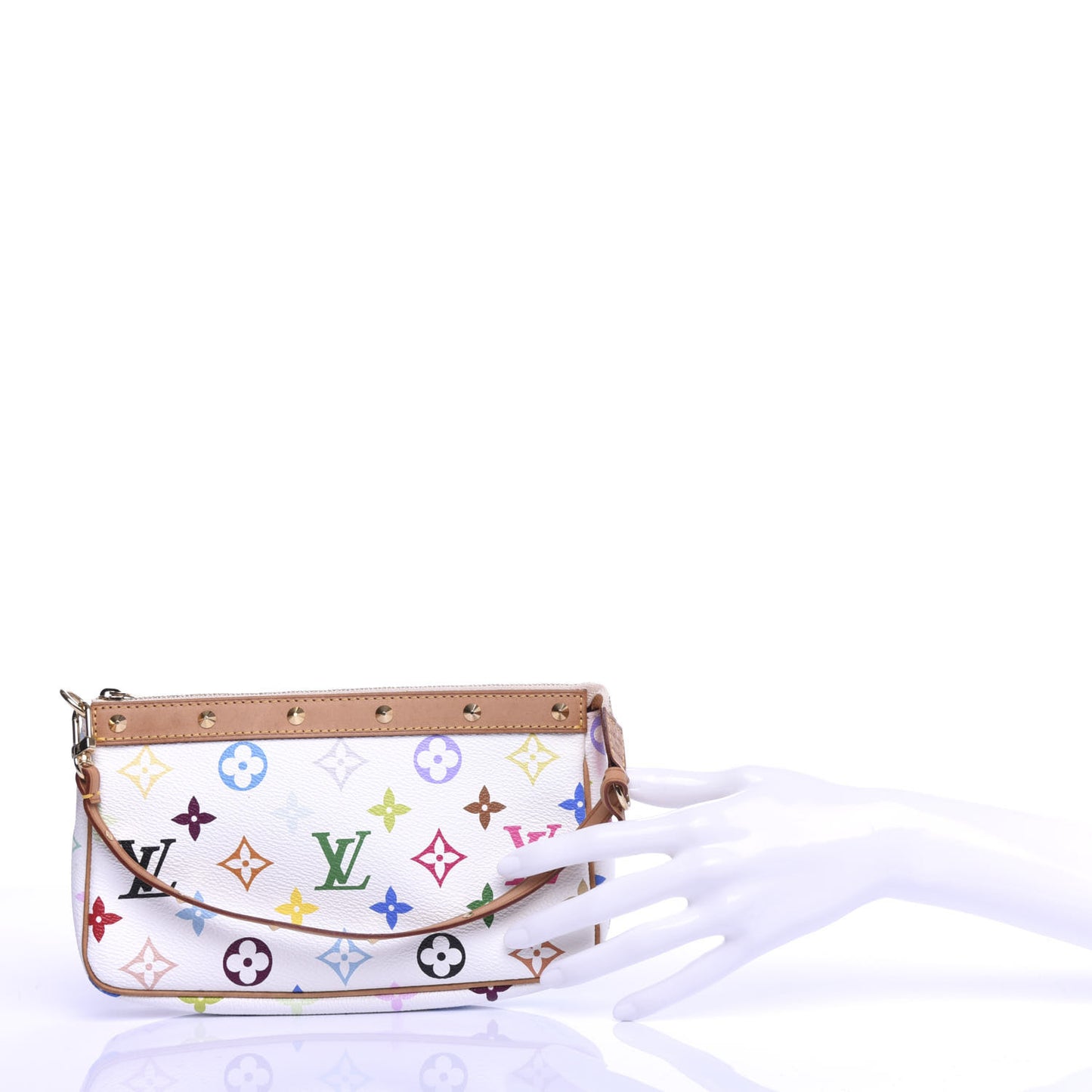 Monogram Multicolor Pochette Accessories White