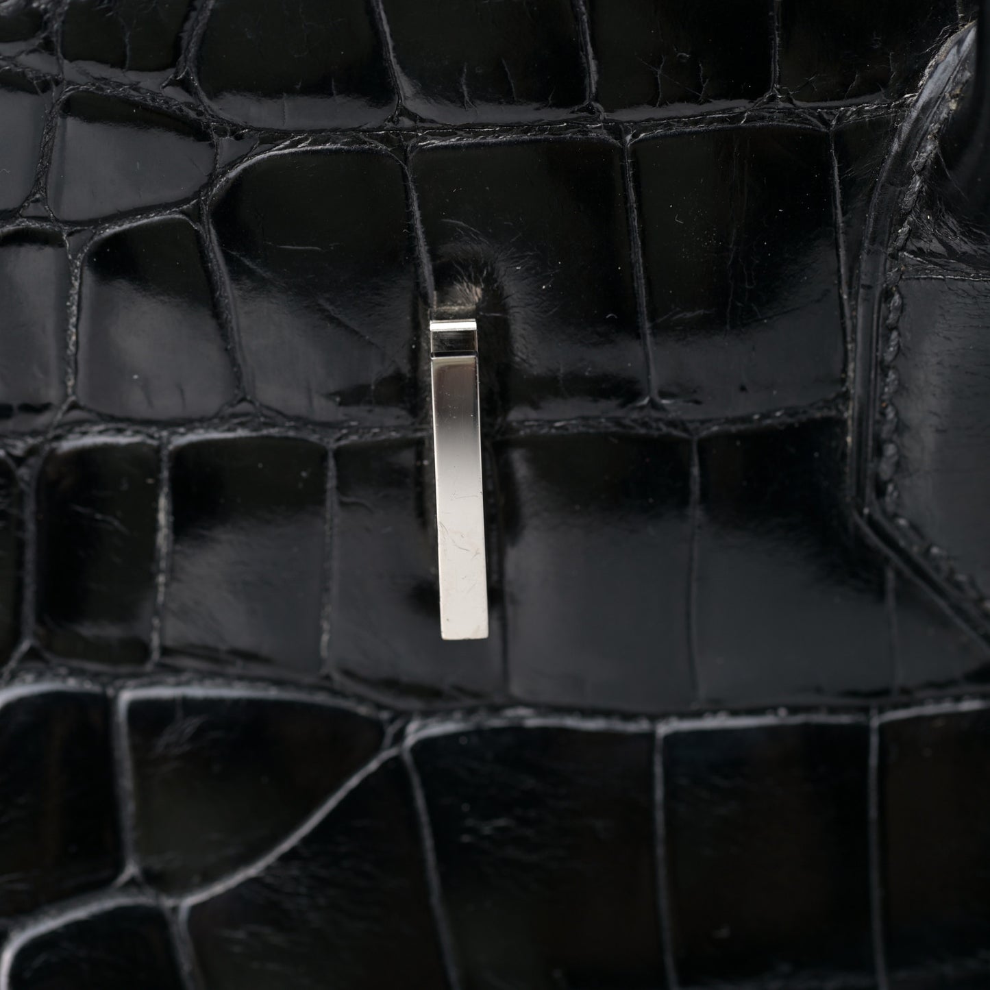 Shiny Niloticus Crocodile Birkin 35 Black