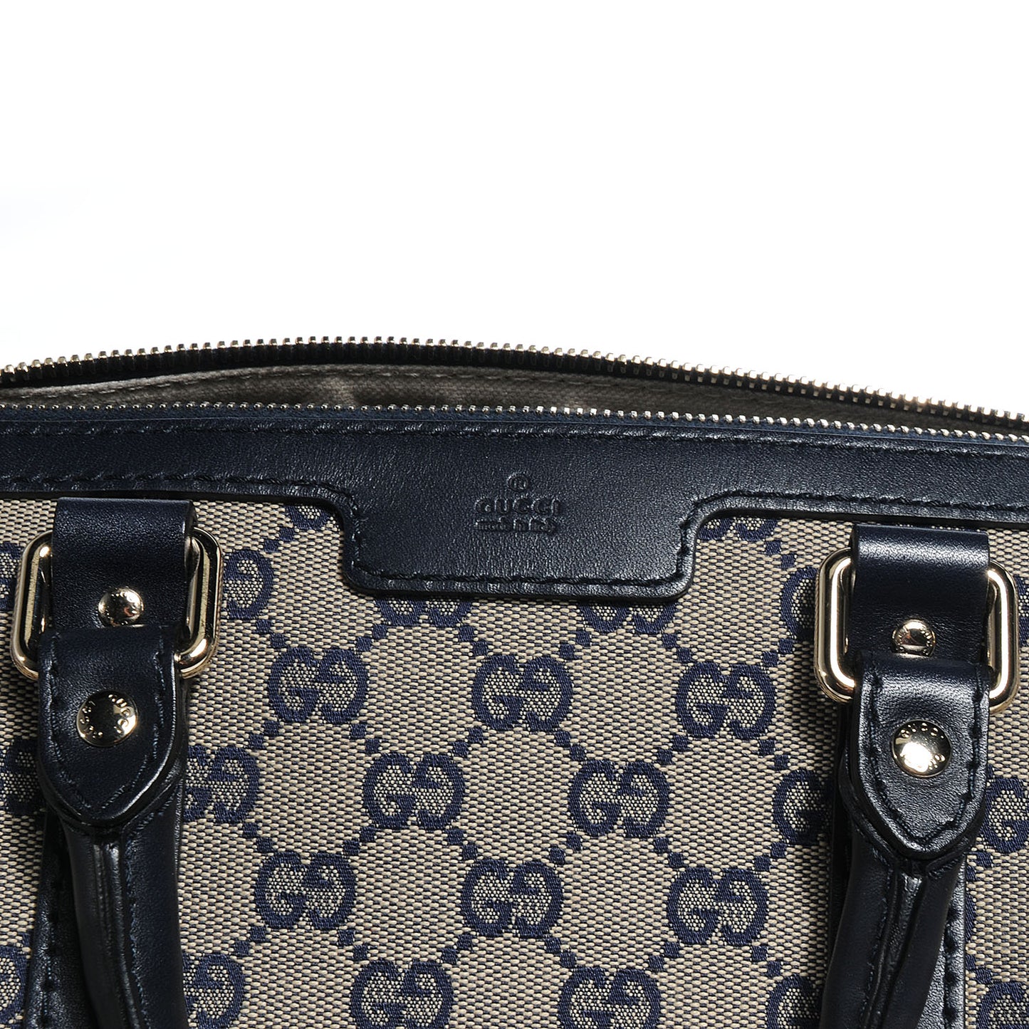 GG Monogram Saks Fifth Avenue Exclusive Medium Vintage Web Medium Joy Boston Navy