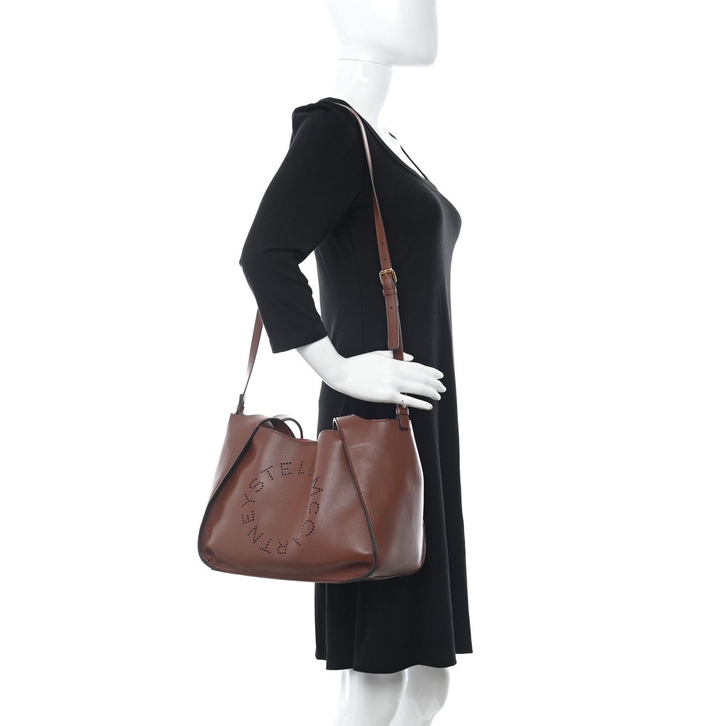 Eco Alter Nappa Perforated Logo Crossbody Cinnamon