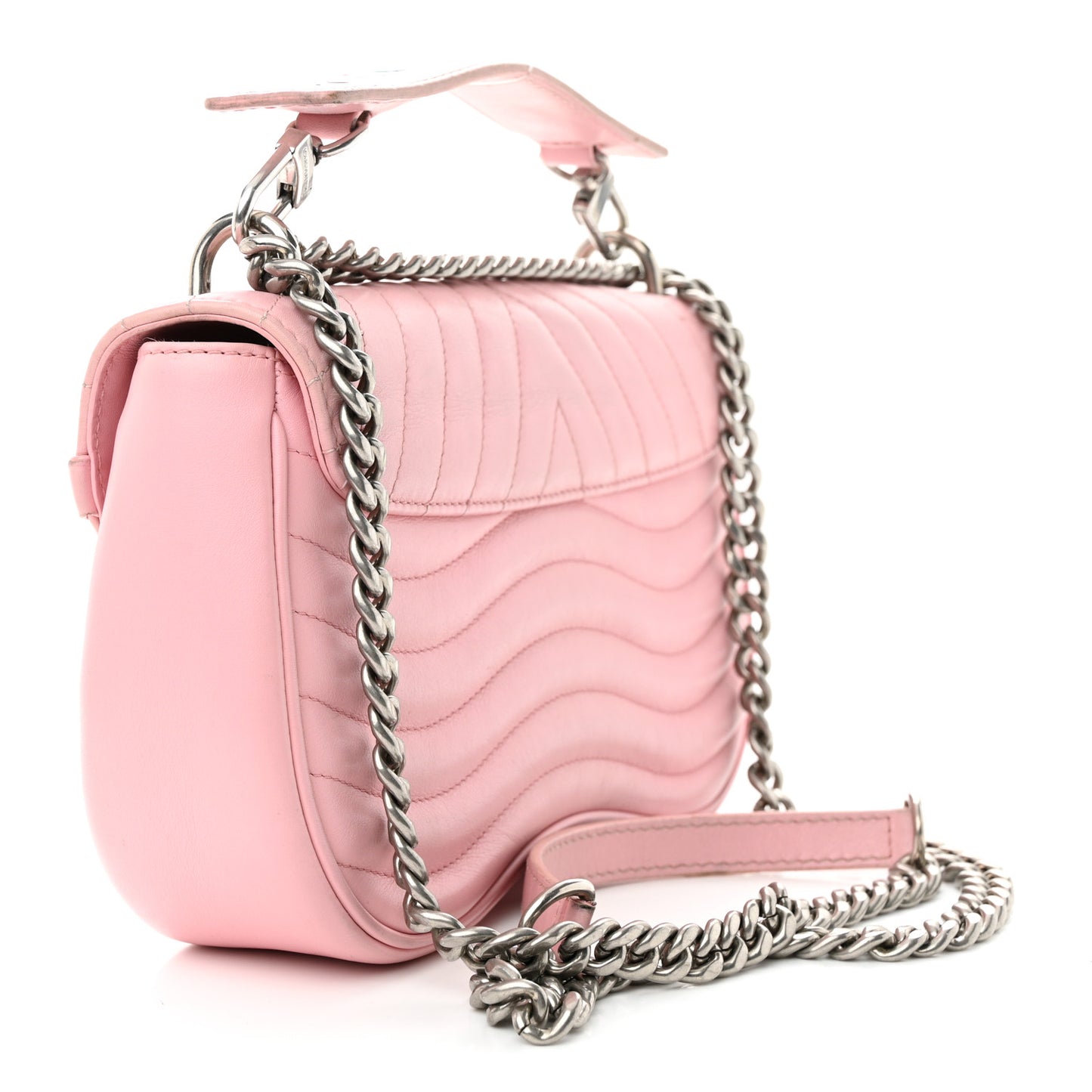 Calfskin New Wave Chain MM Smoothie Pink