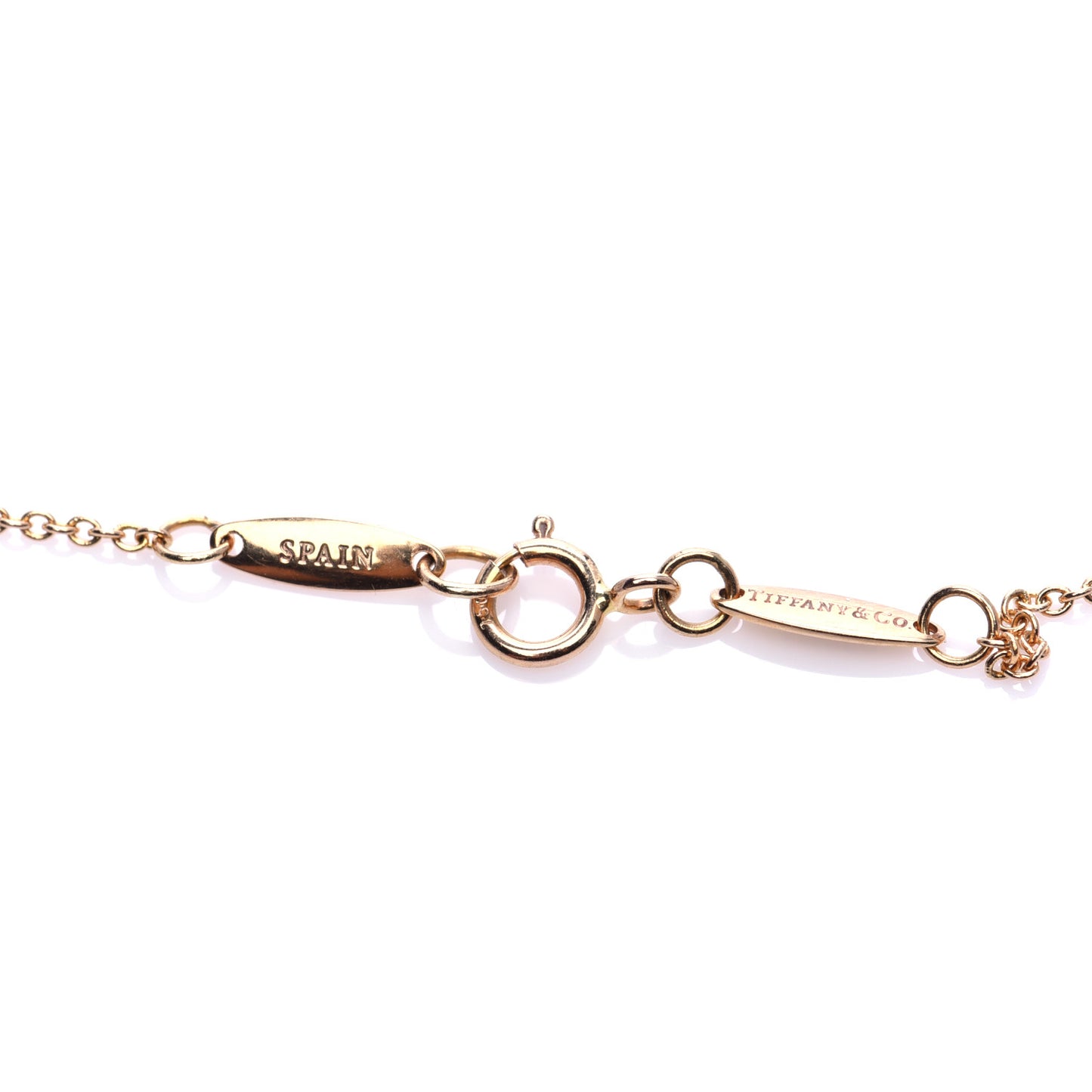 18K Rose Gold Diamond .10ct Elsa Peretti Diamonds by the Yard Pendant Necklace
