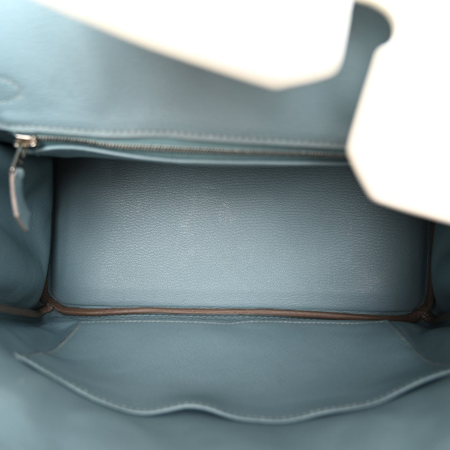 Hermes Togo Horseshoe Birkin 30 White Ciel 5 of 16