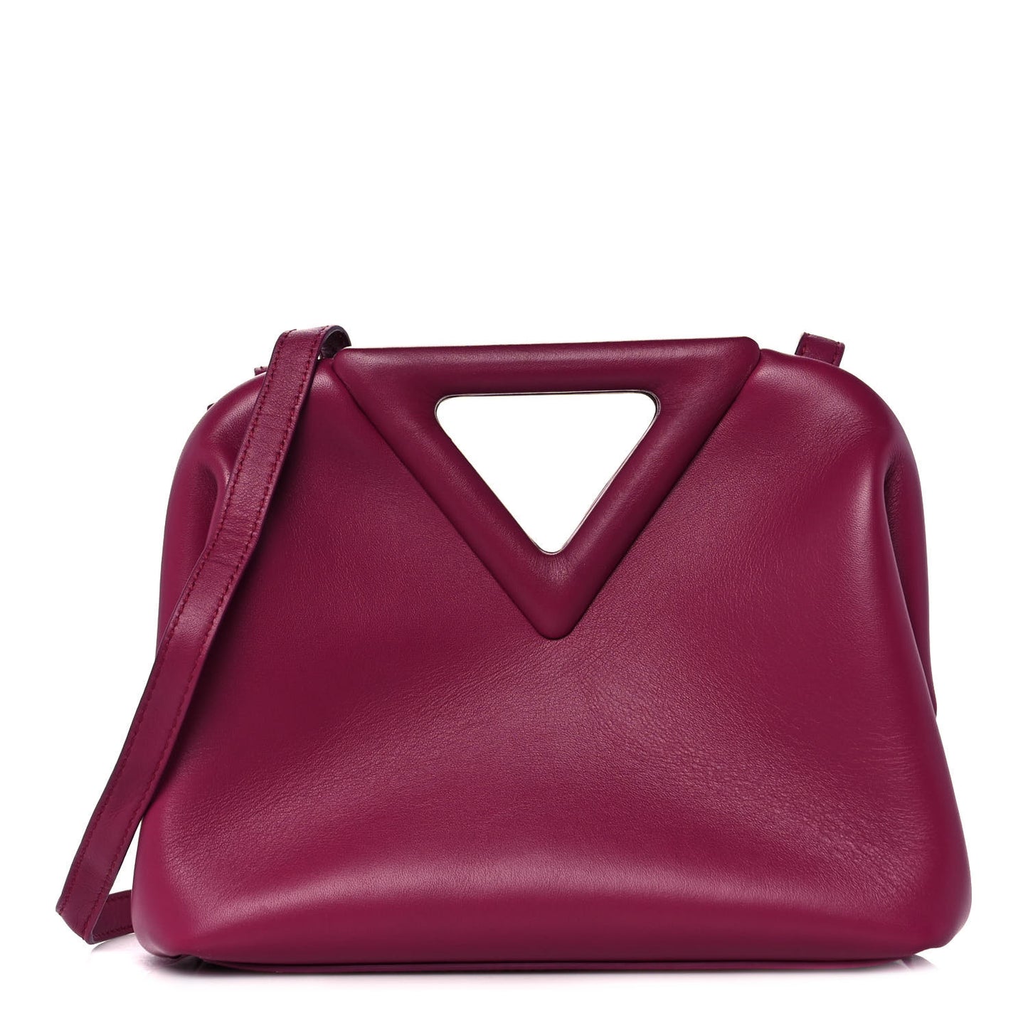 Calfskin Small The Point Triangle Bag Cinnabar