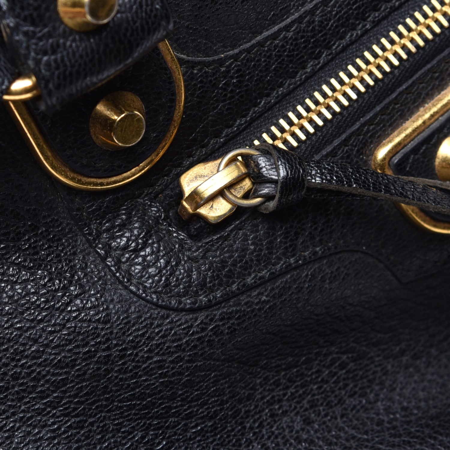 Balenciaga Chevre Gold Metallic Edge Hardware Velo Black 10 of 11