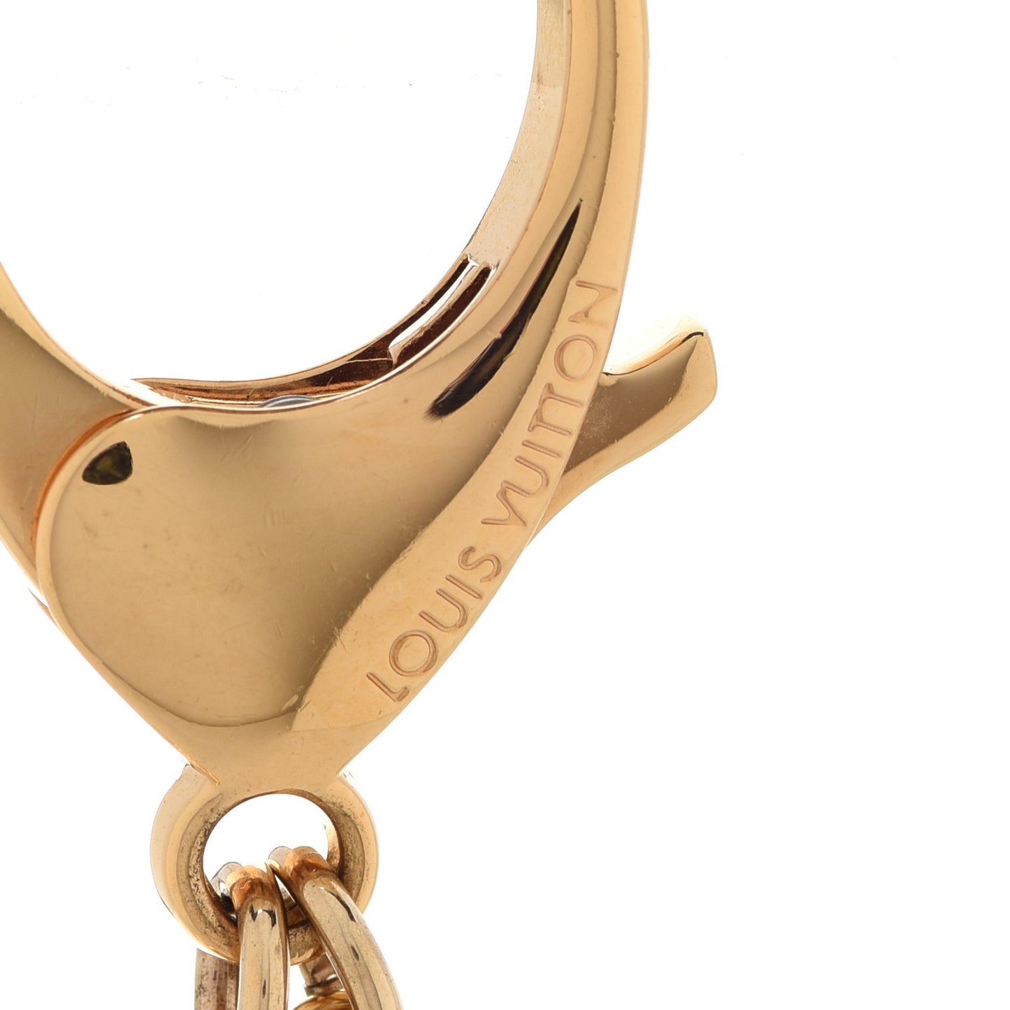 Metal Enamel Fleur De Monogram Bag Charm Dore