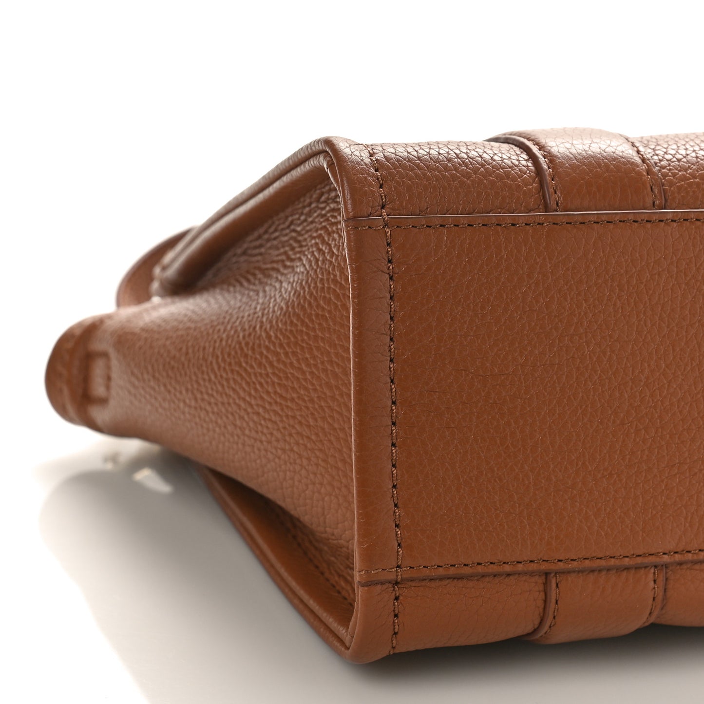 Grained Calfskin Mini The Tote Bag Argan Oil