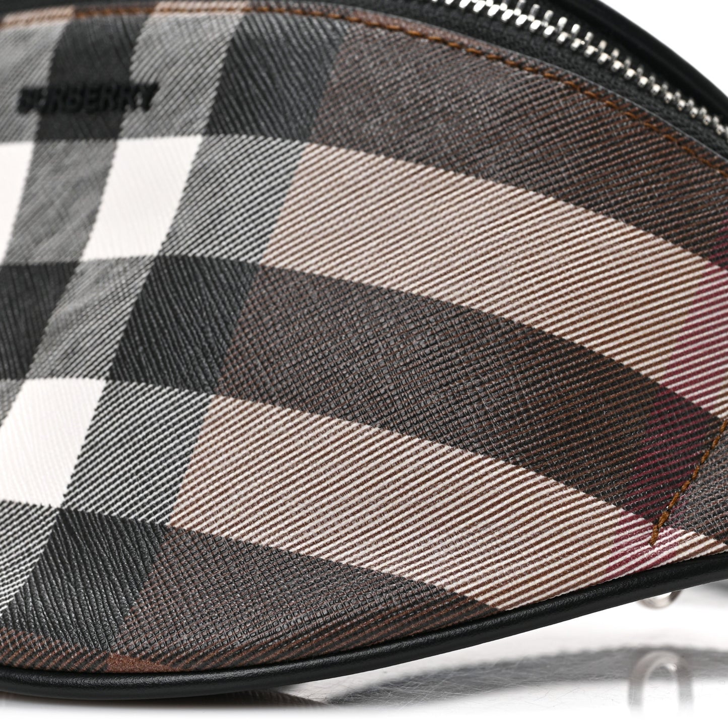 E-canvas Check Cason Bum Bag Dark Birch Brown