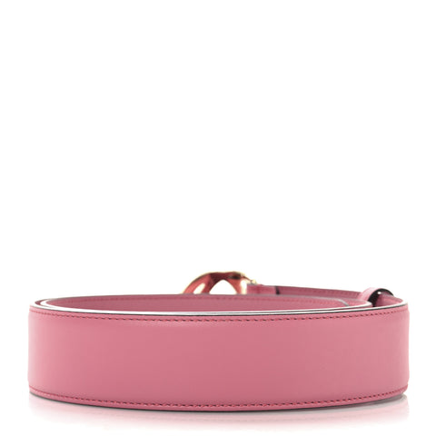 Moon Calfskin Interlocking G 37mm Belt 90 36 Glossy Pink
