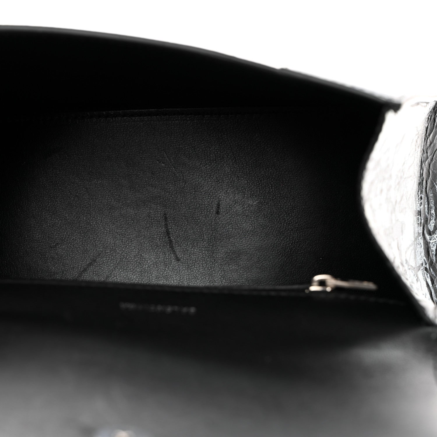 Balenciaga Agneau Graffiti Logo Small Hourglass Top Handle Bag Black 5 of 11