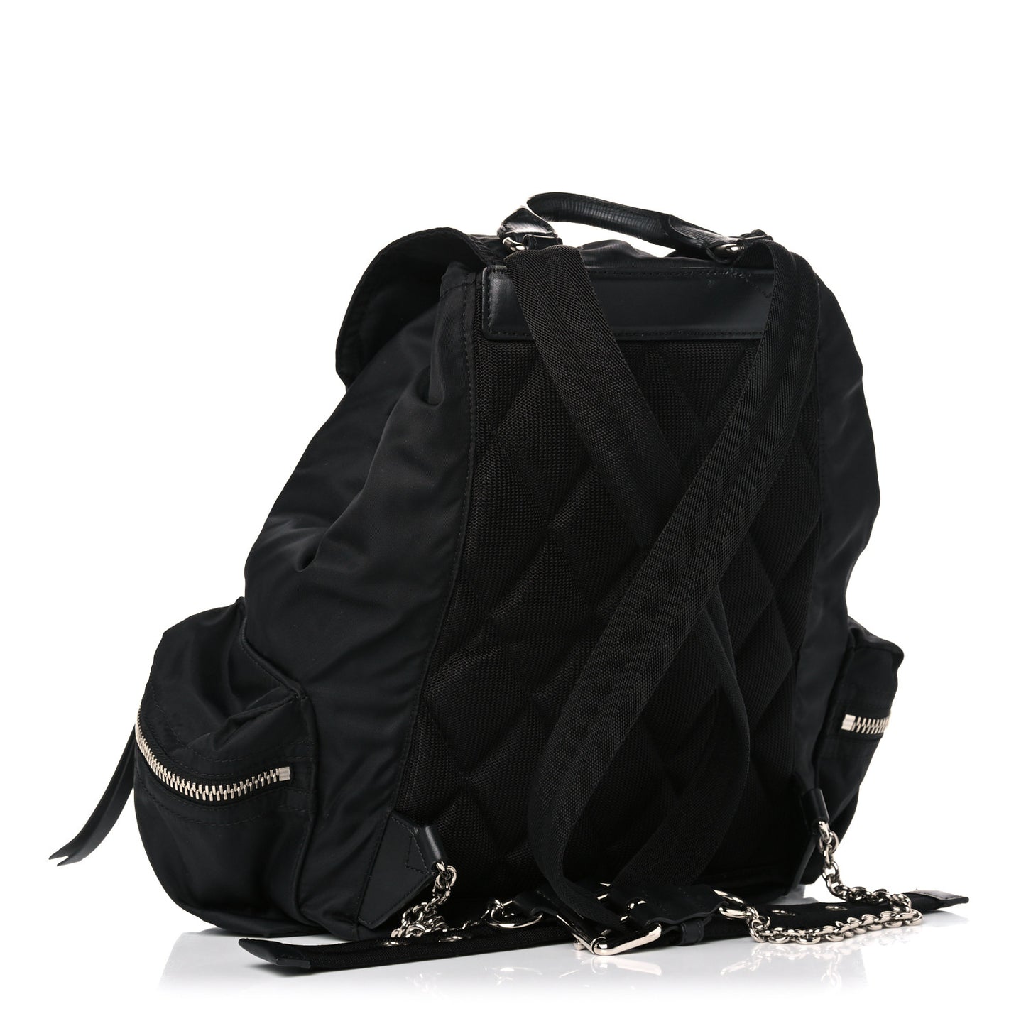 Nylon Medium Rucksack Backpack Black