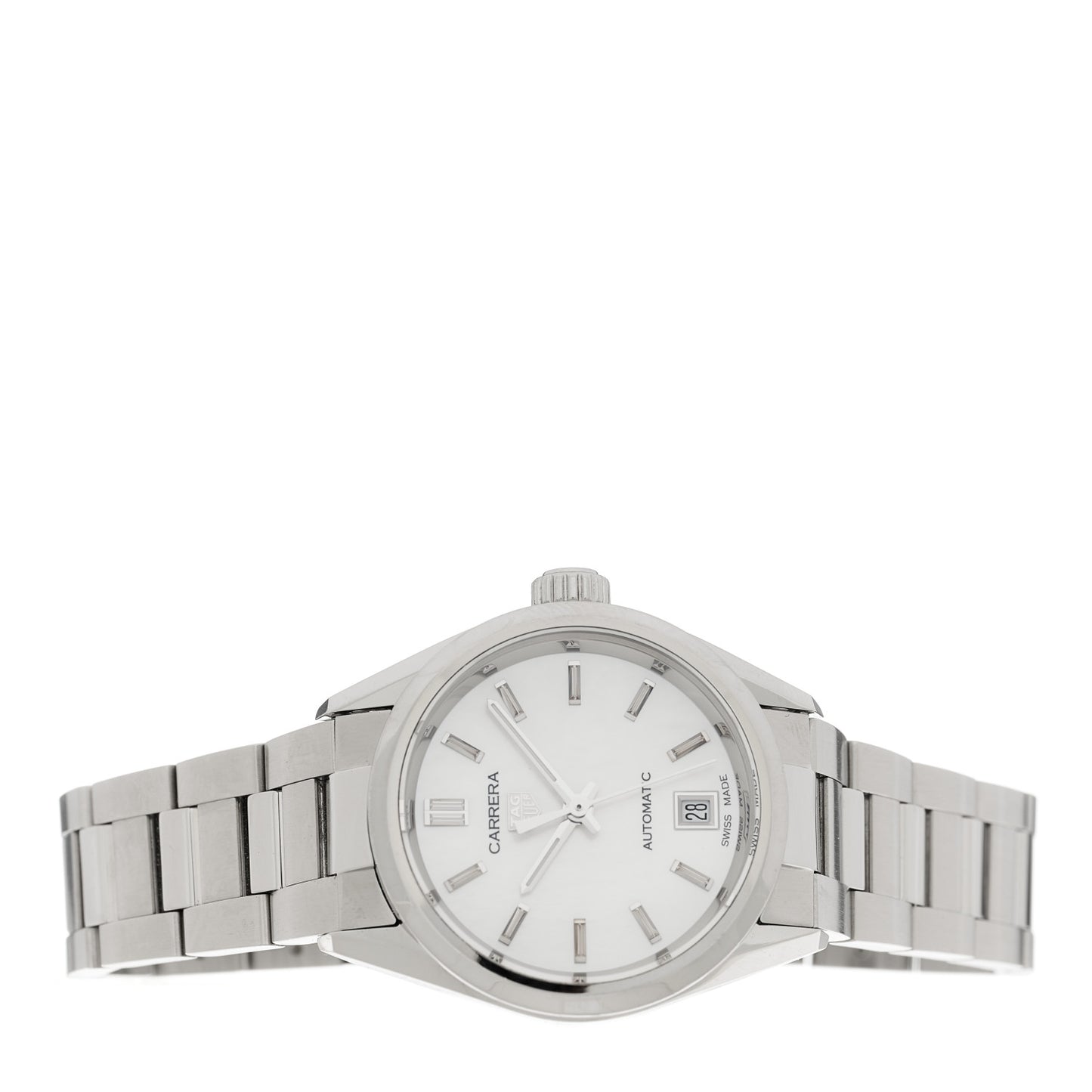 Stainless Steel Mother of Pearl 29mm Carrera Lady Automatic Watch WBN2410