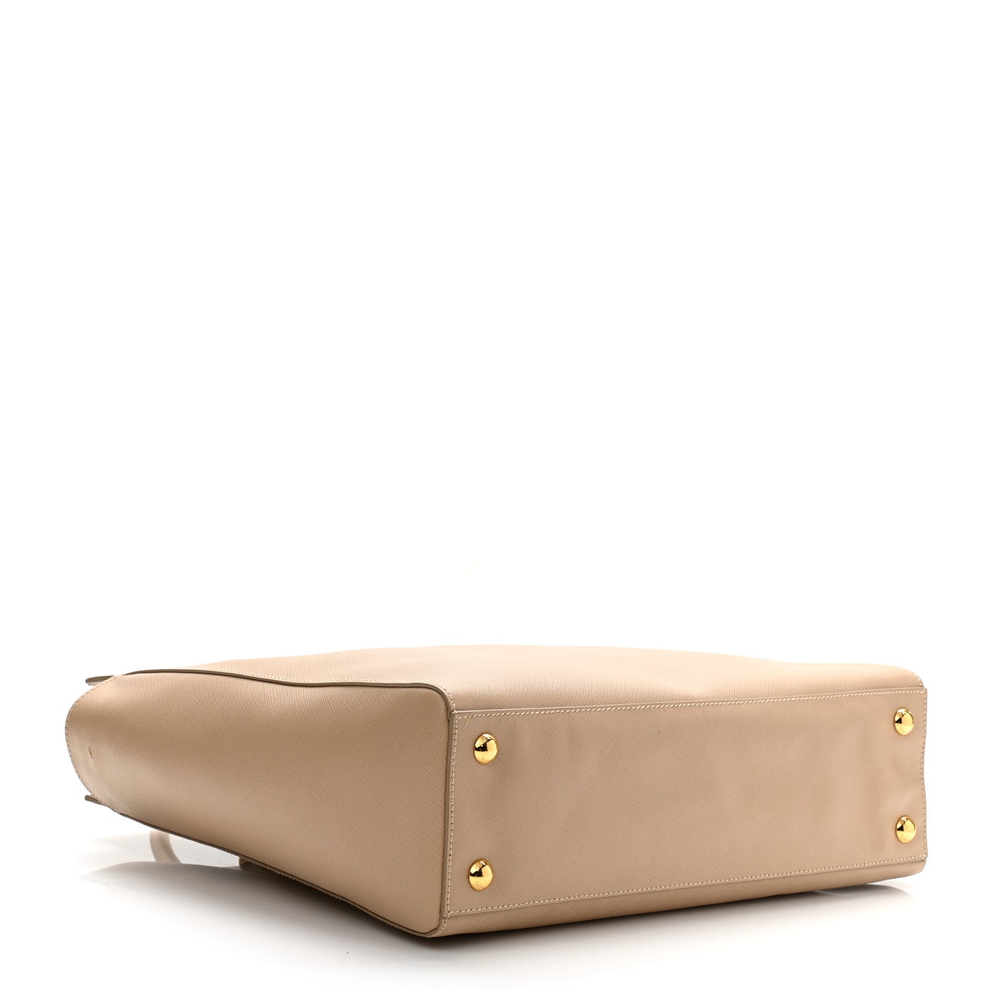 Saffiano Lux Double Handle Shopping Tote Sabbia