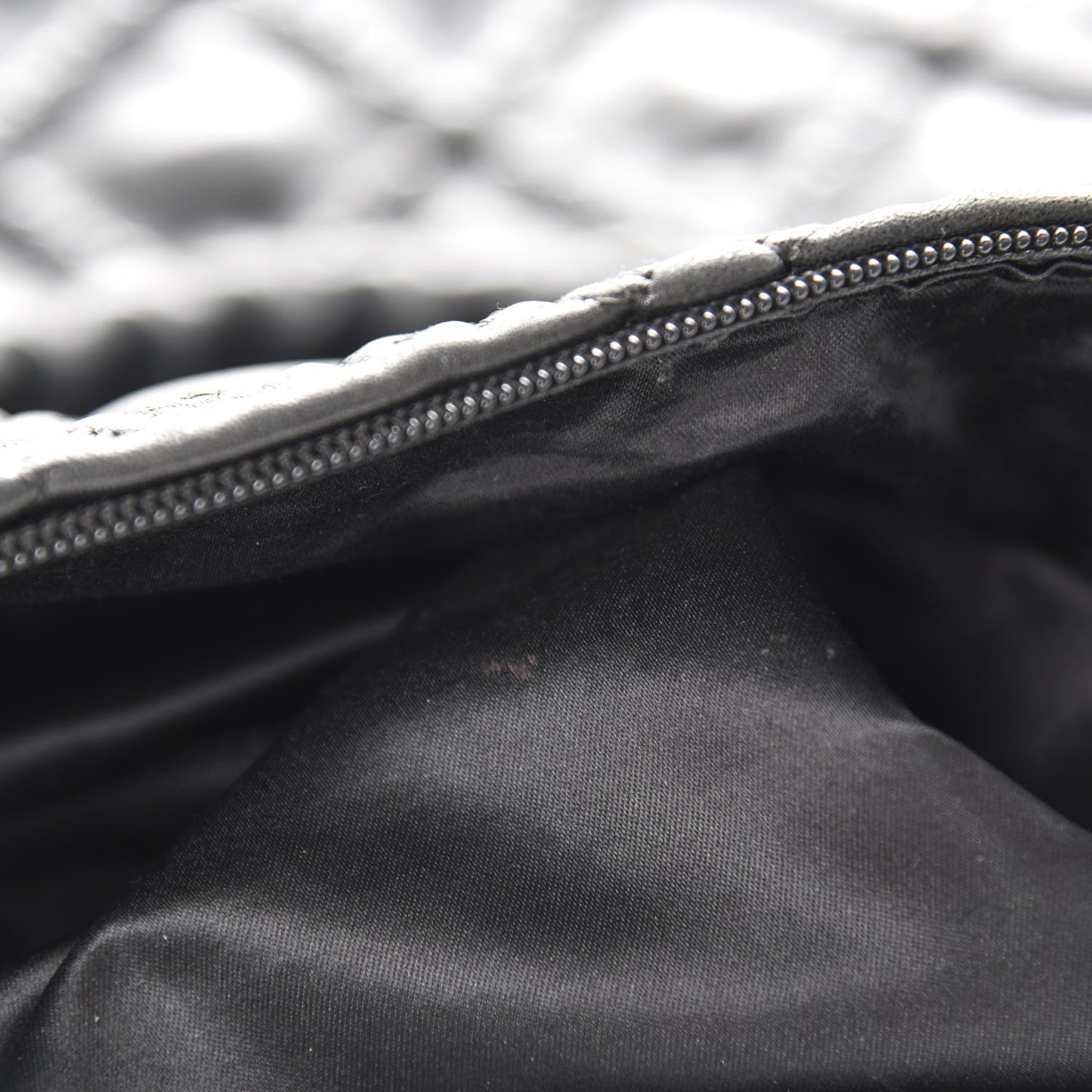 Quilted Lambskin Hidden Chain Hobo Black