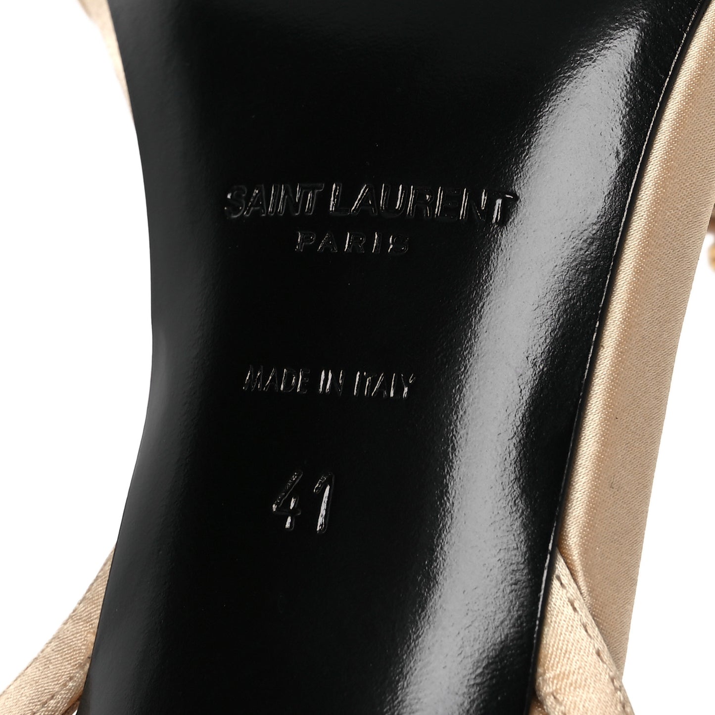 Calfskin Satin Crystal Gippy 110 Sandals 41 Soft Nude