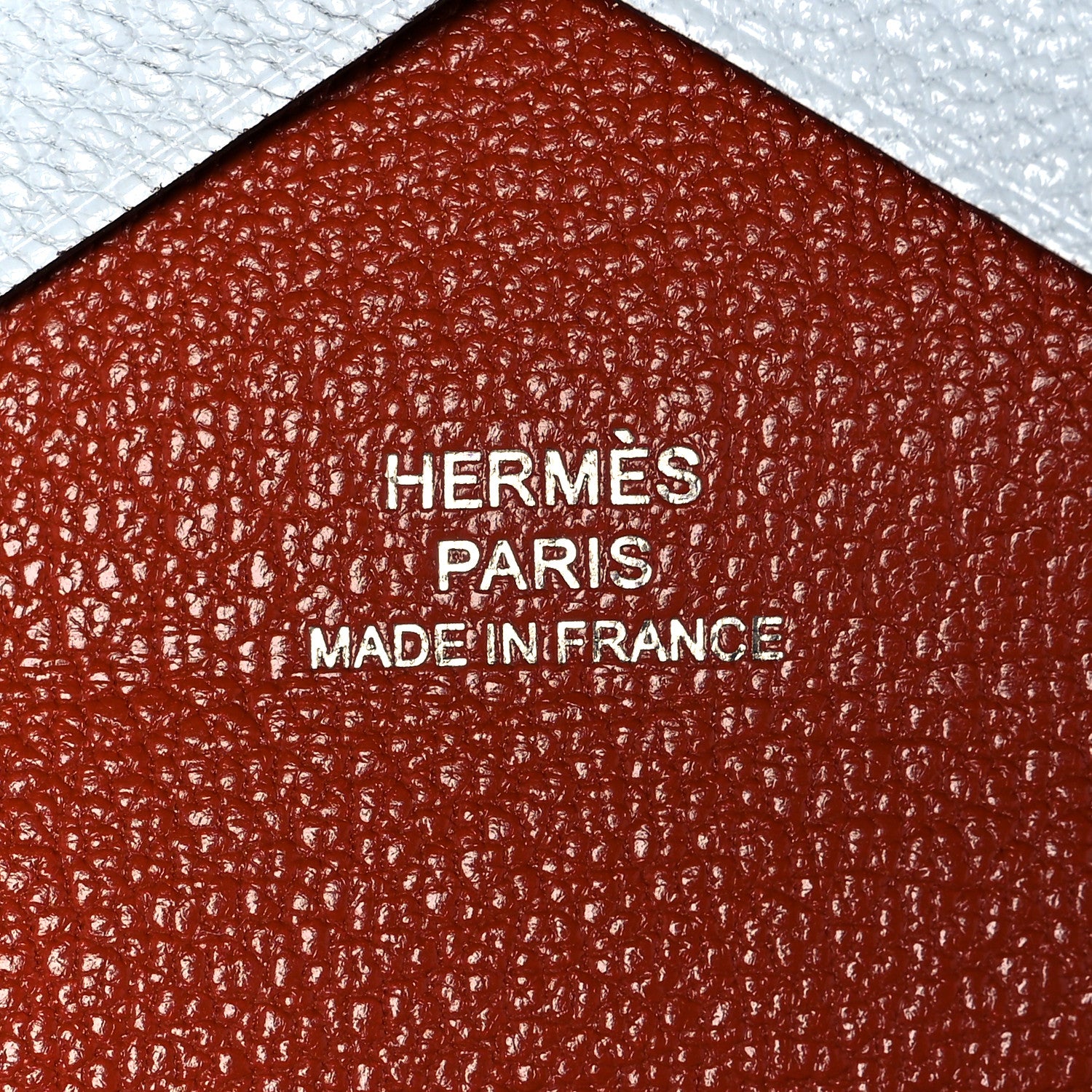 Hermes Chevre Mysore Verso Calvi Duo Card Case Bleu Brume Cuivre 6 of 9