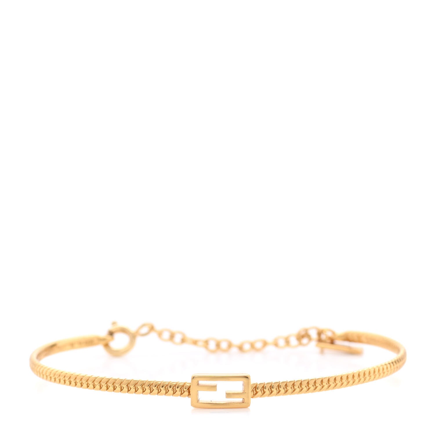 Fendi Metal Baguette Bracelet Gold 1 of 7