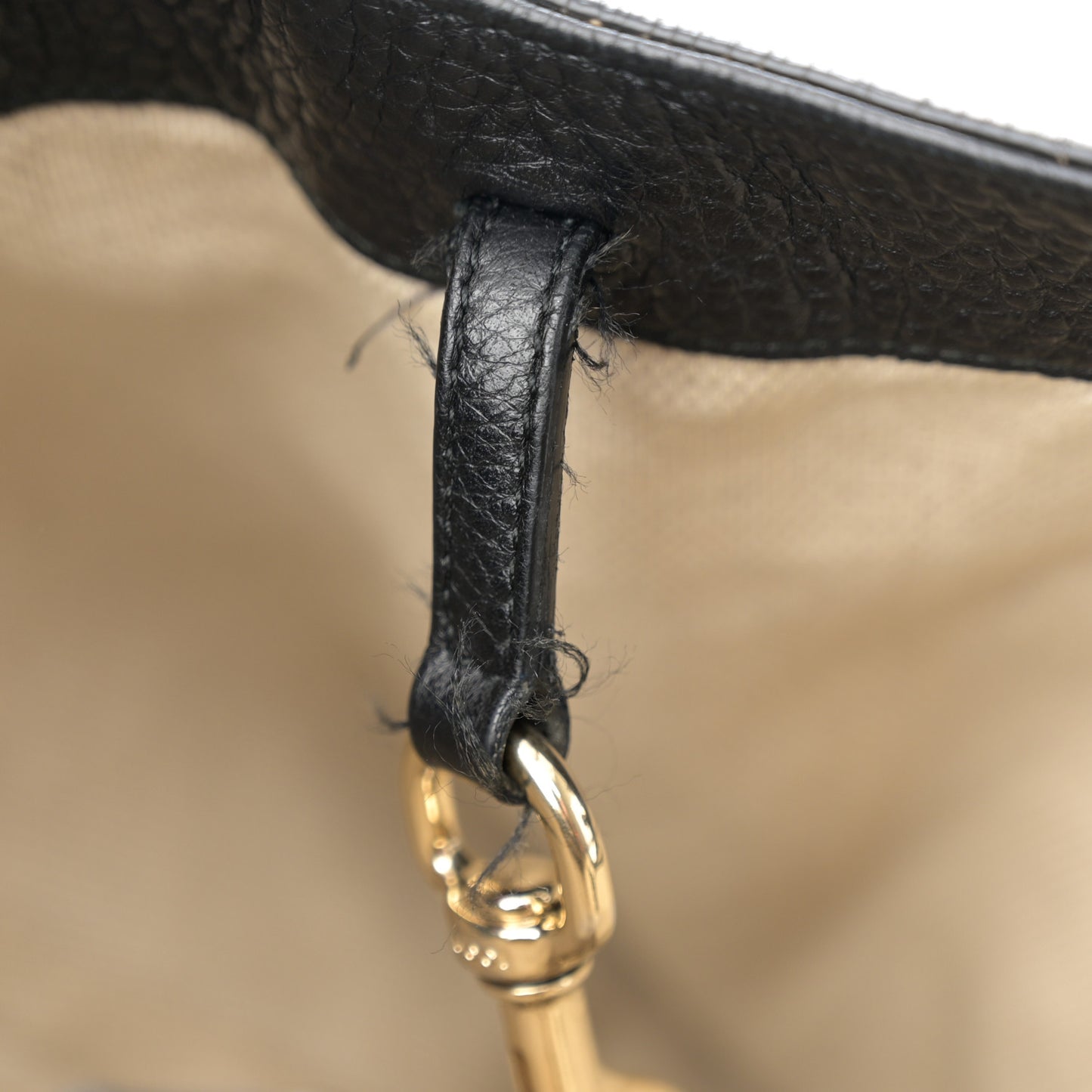 Pebbled Calfskin Medium Soho Shoulder Bag Black