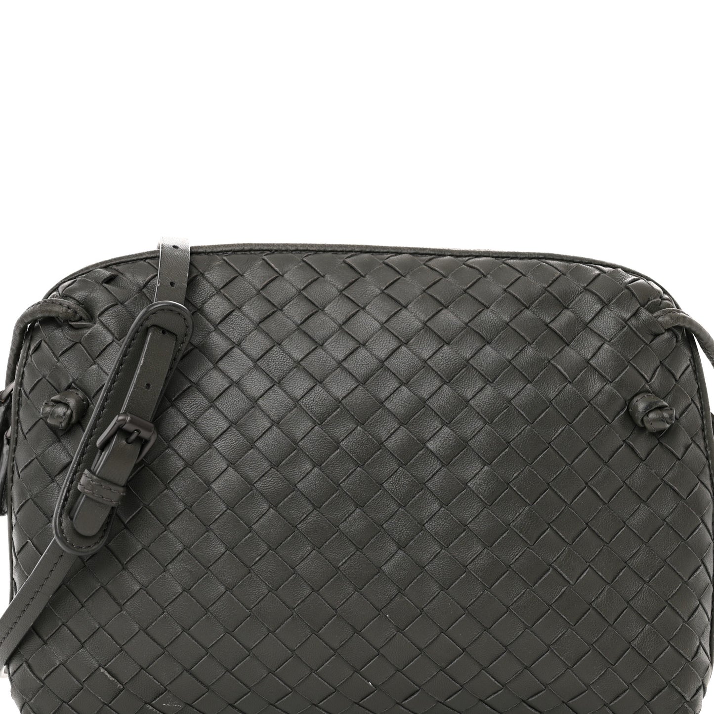 Nappa Intrecciato Nodini Crossbody Messenger New Light Grey