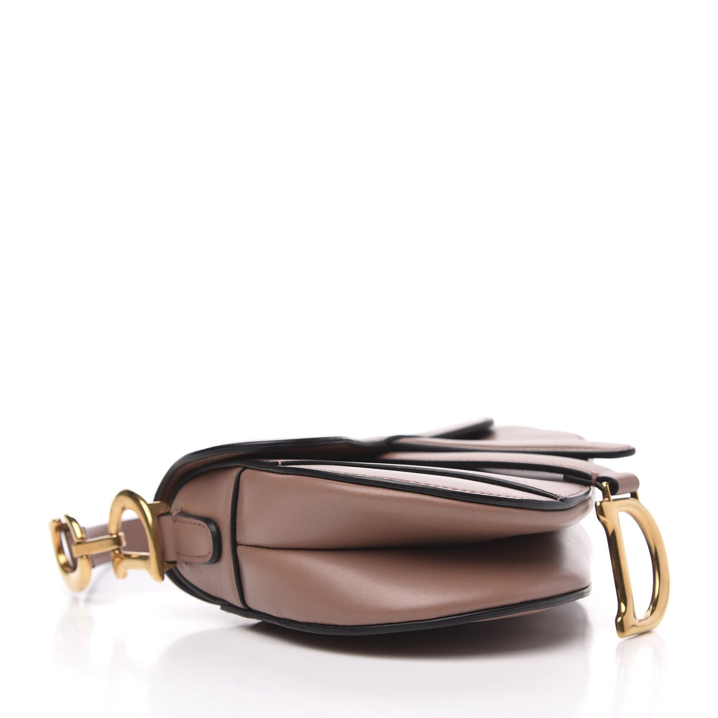 Calfskin Mini Saddle Bag Taupe