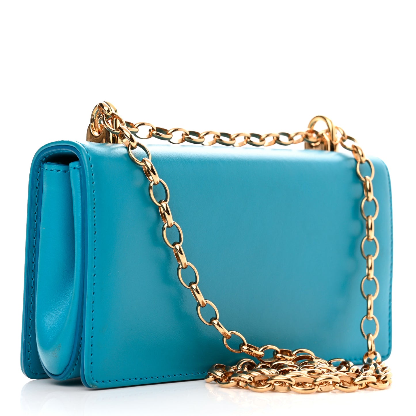 Nappa DG Girls Phone Shoulder Bag Celeste Mare