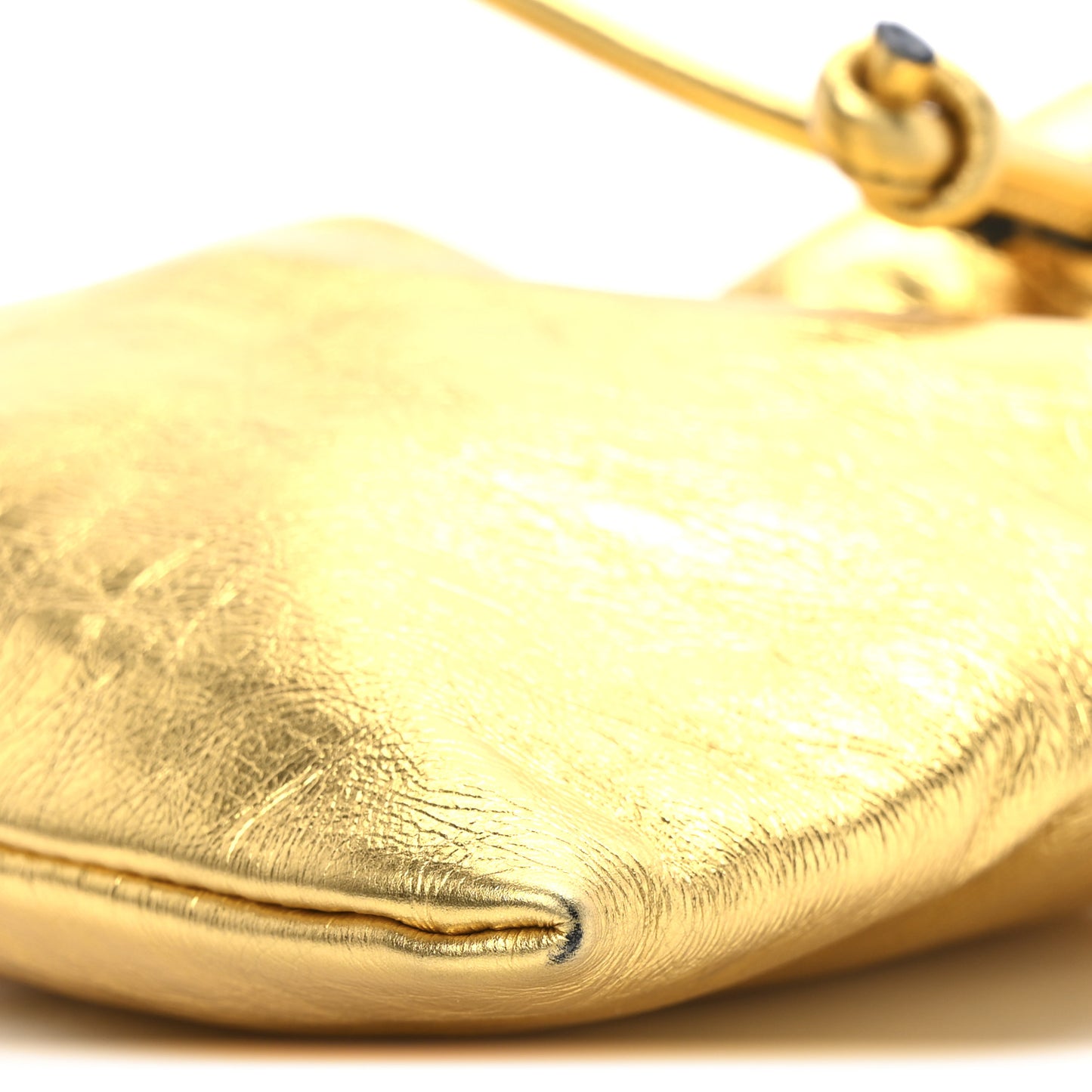 Metallic Calfskin Cecilia Small Bucket Bag Gold