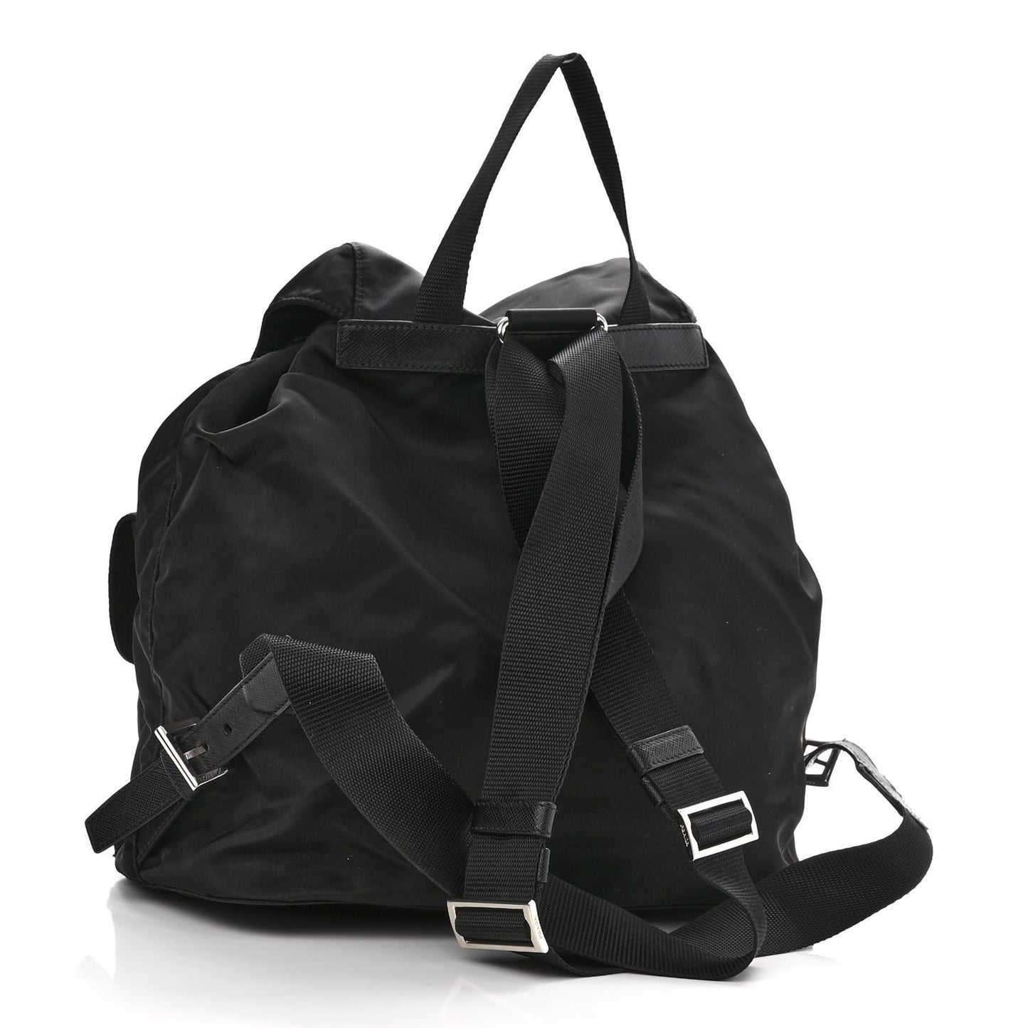 Tessuto Nylon Saffiano Medium Backpack Black