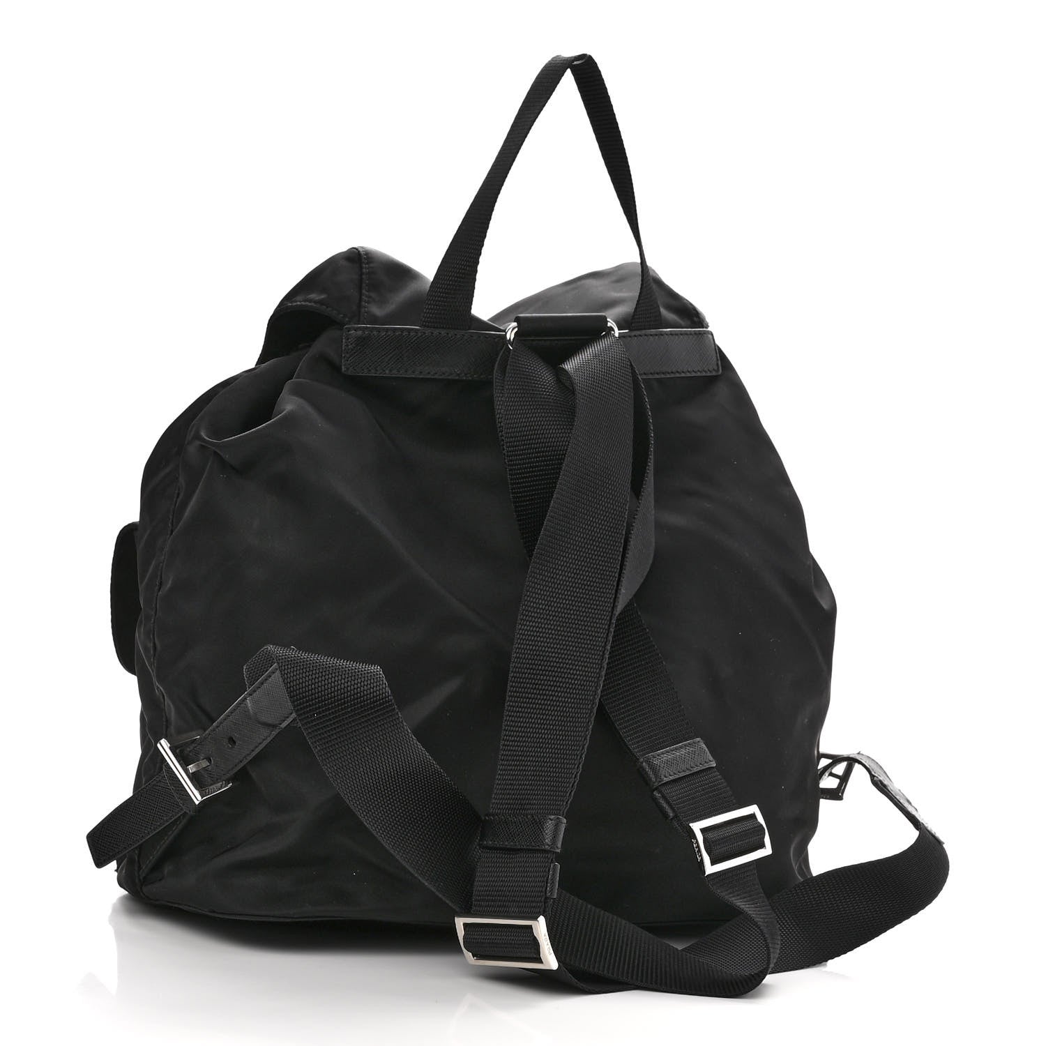 Prada Tessuto Nylon Saffiano Medium Backpack Black 3 of 10