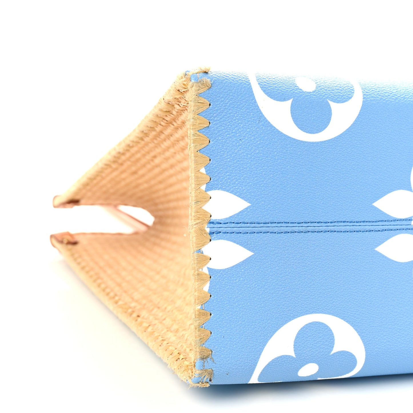 Monogram Giant Raffia Hamptons By The Pool Onthego GM Blue