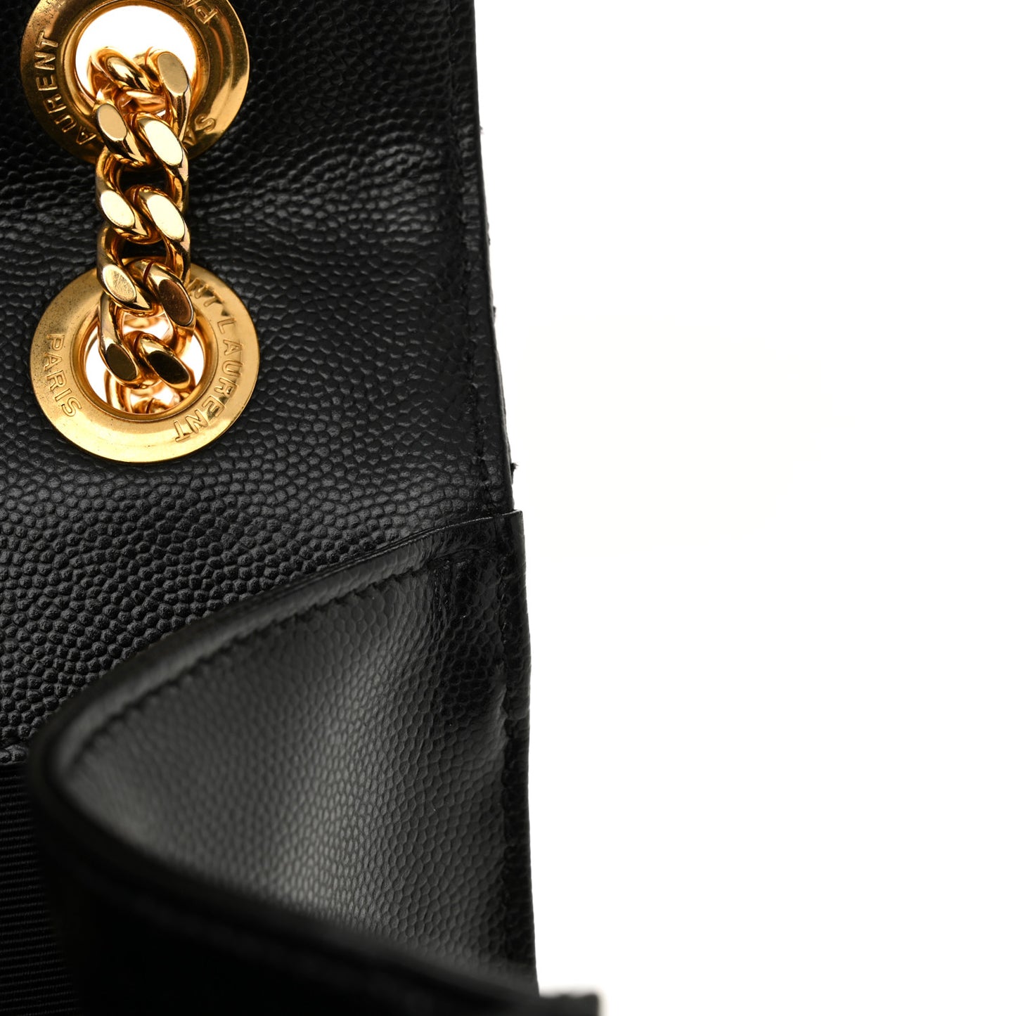 Grain De Poudre Matelasse Chevron Large Monogram Satchel Black