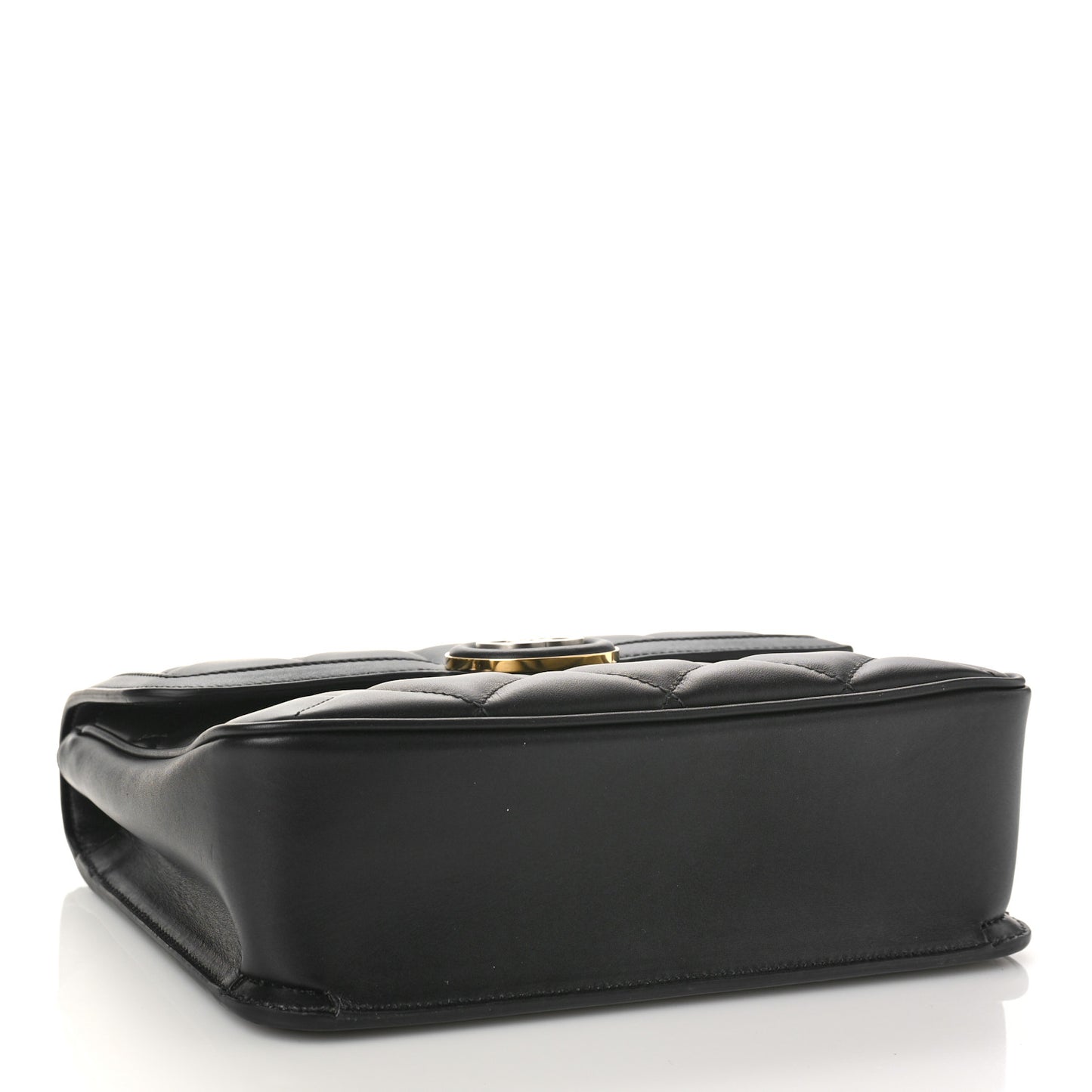 Calfskin Quilted Small Deco Shoulder Bag Black