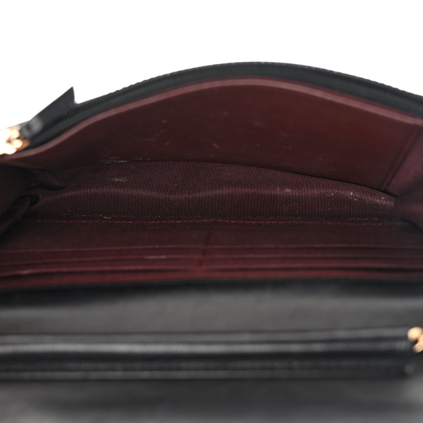 Lambskin Quilted Wallet On Chain WOC Black