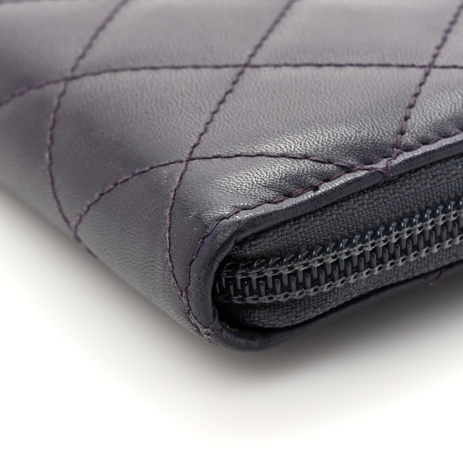 Chanel Calfskin Cambon Zip Around Organizer Wallet Purple 19 of 22
