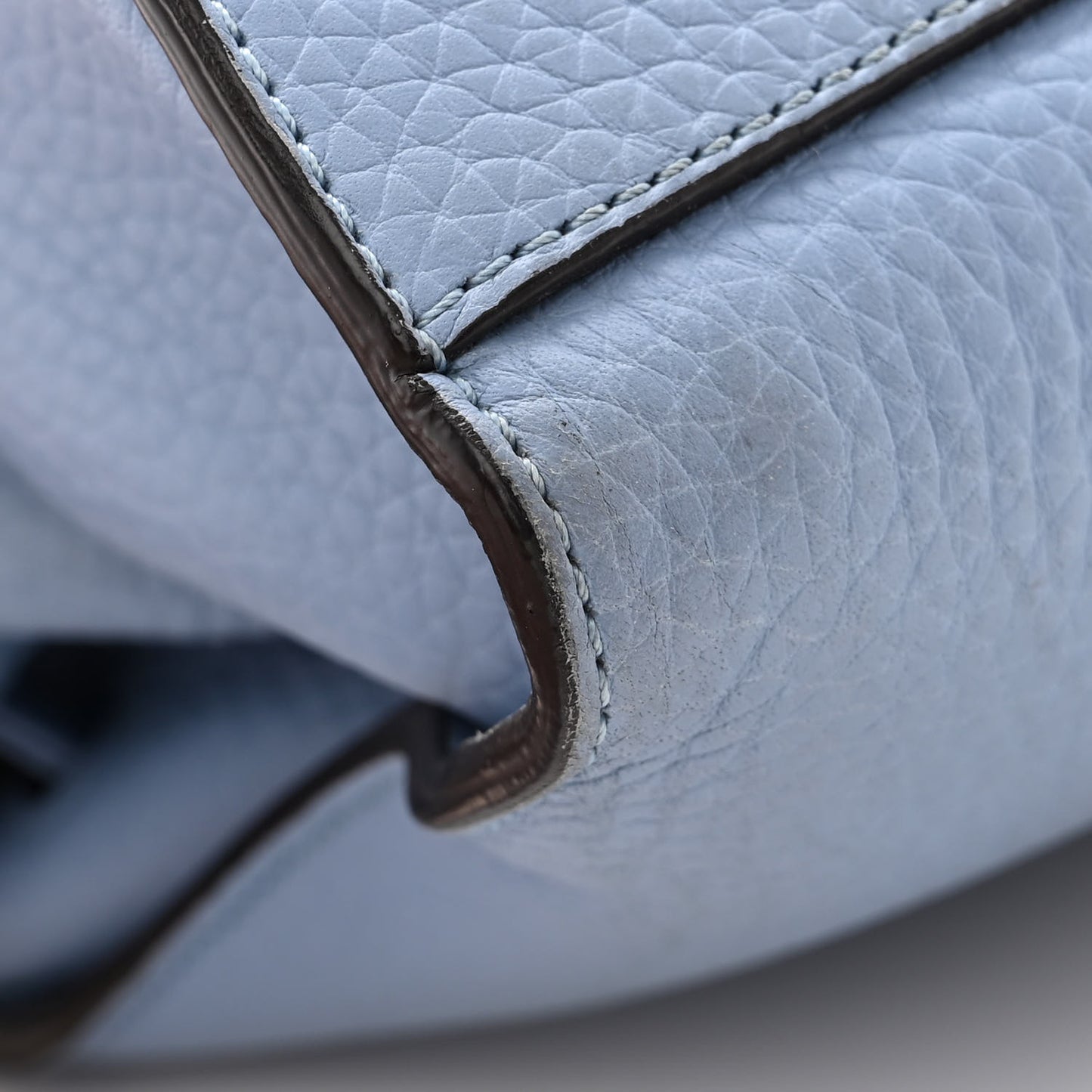 Heavy Grain Small Iris Tote Blue