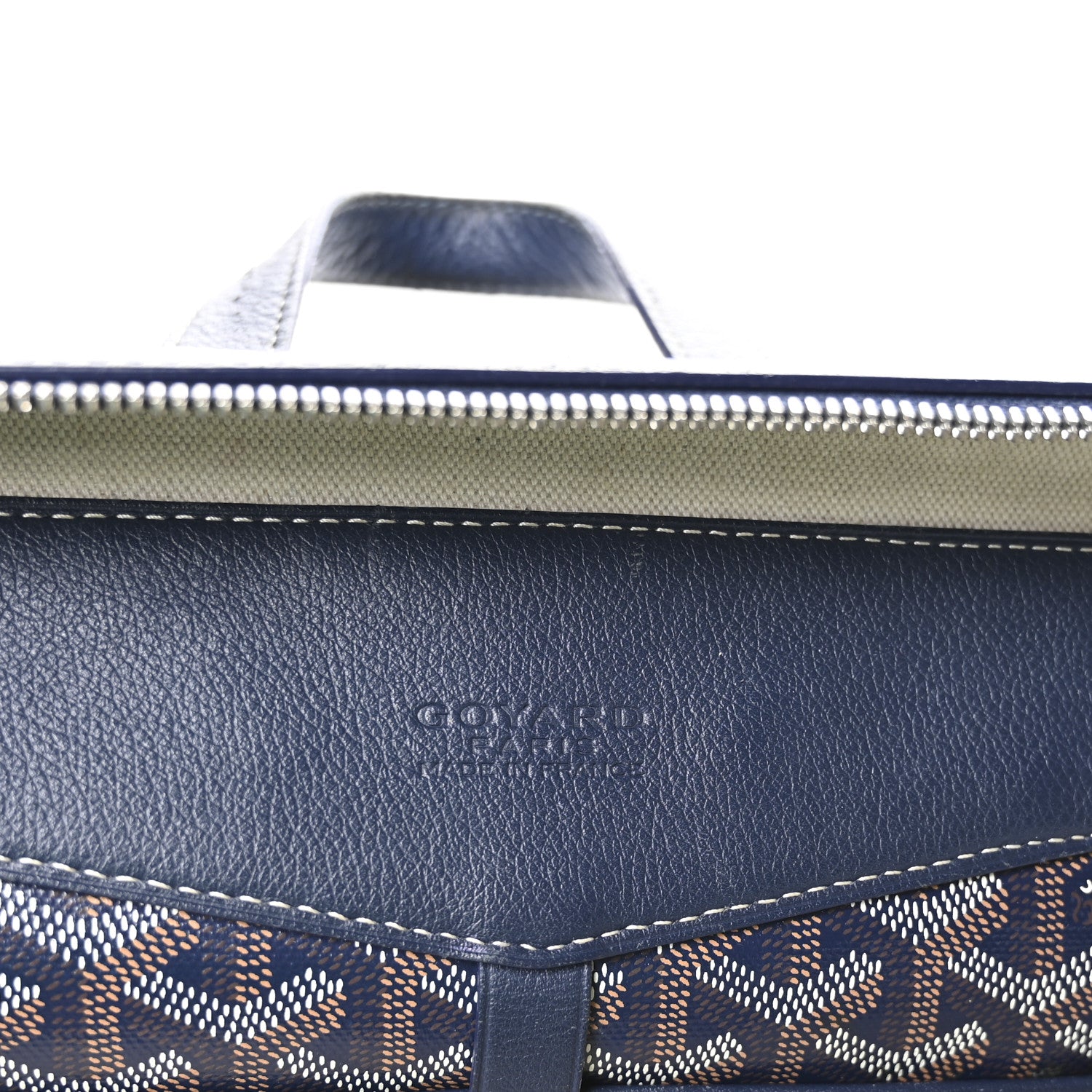 Goyard Goyardine Calfskin Cisalpin Backpack Navy Blue 6 of 10