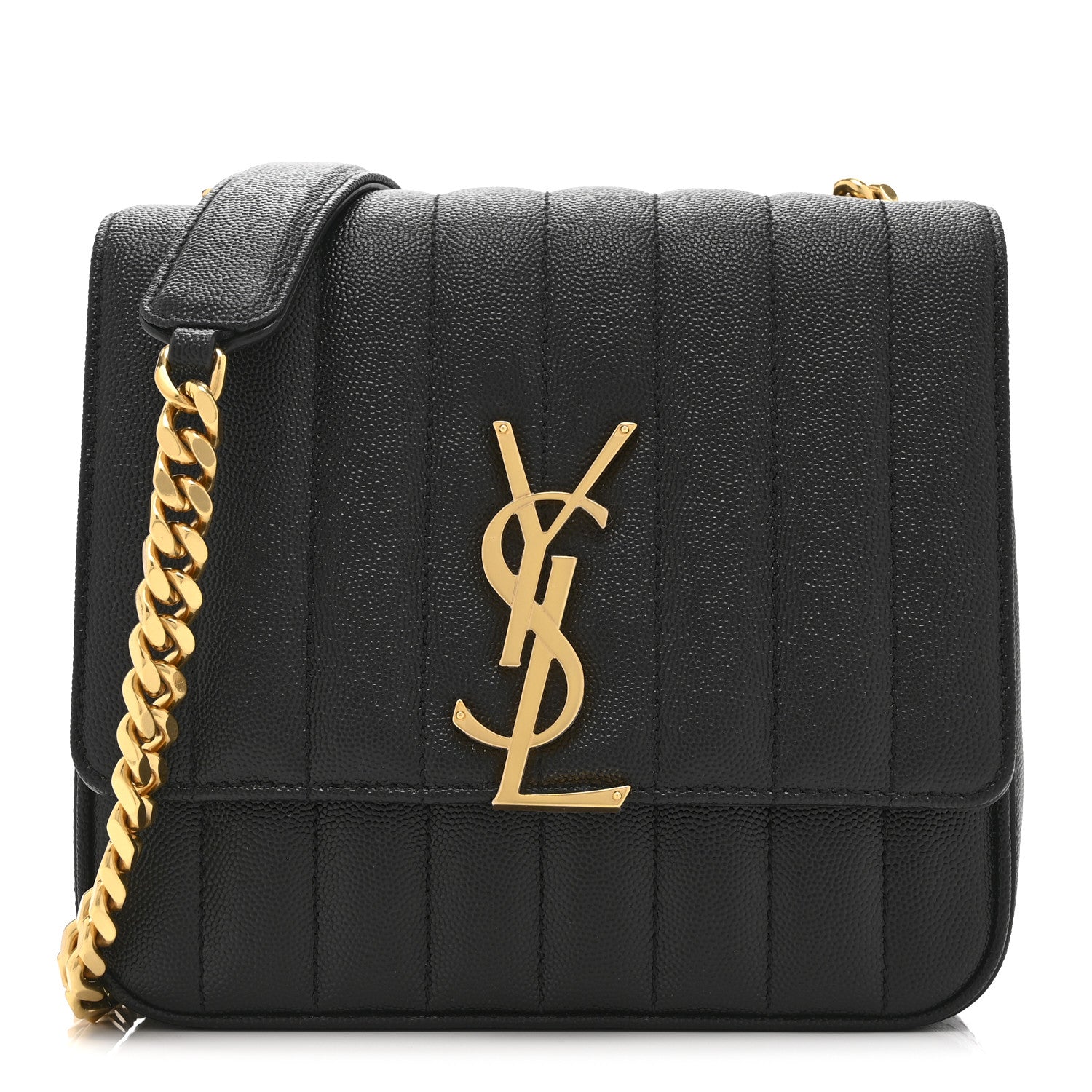 Saint Laurent Grain De Poudre Matelasse Monogram Medium Vicky