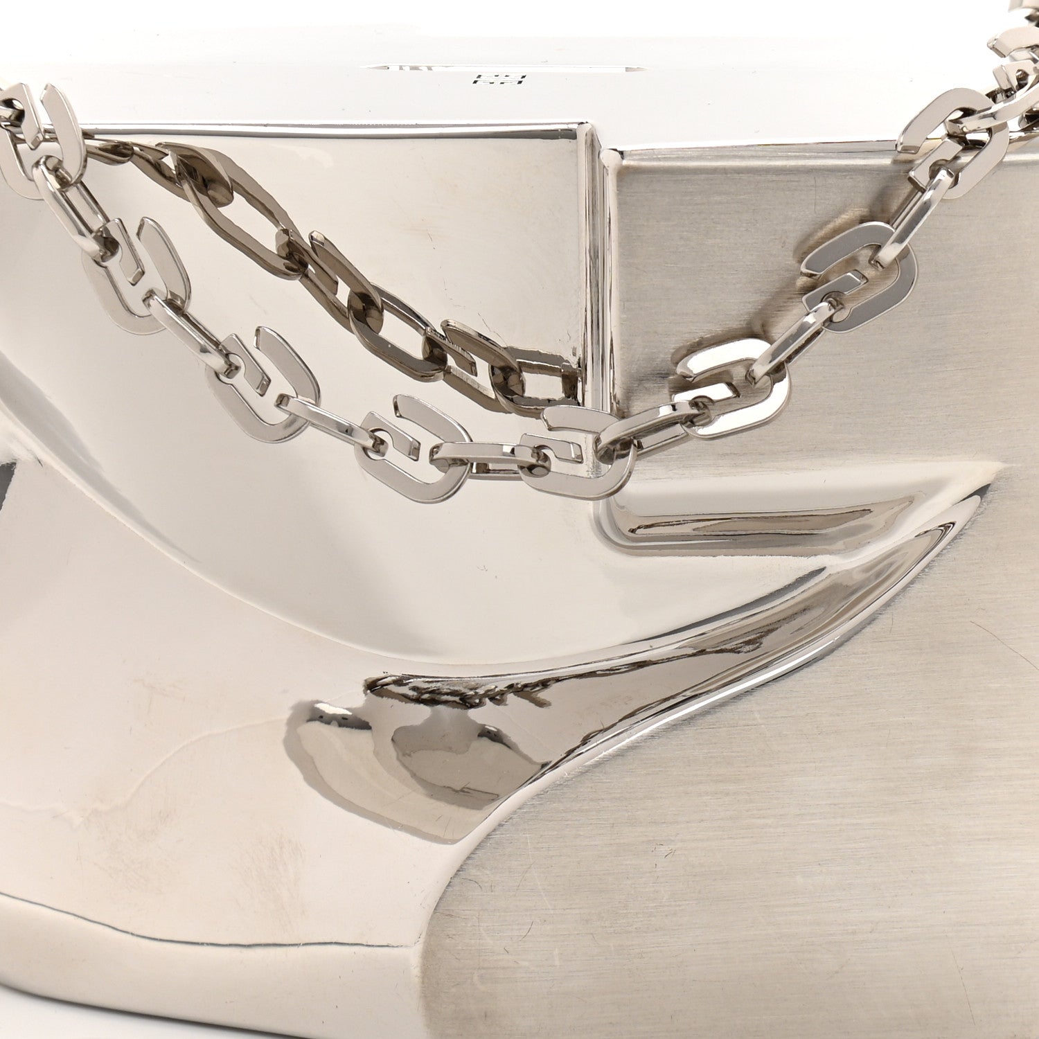 Givenchy Aluminum G Chain Clutch Silvery 8 of 12