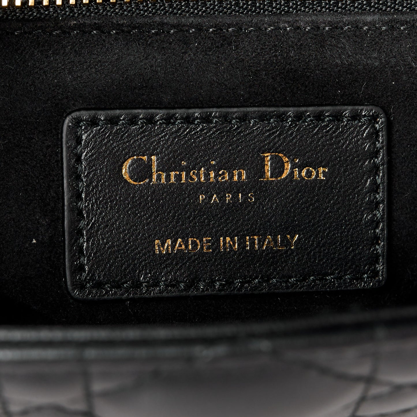 Lambskin Cannage Small My ABCDior Lady Dior Black