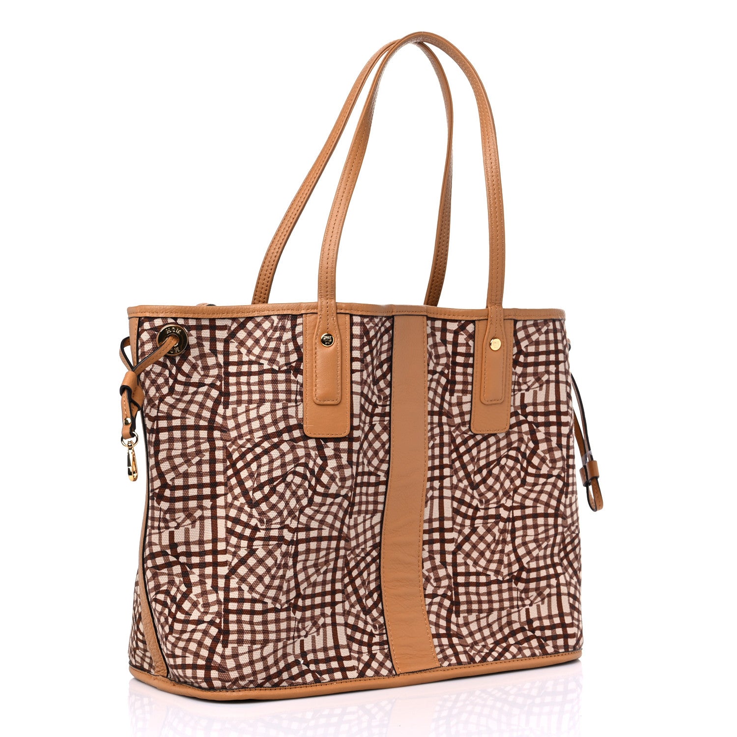 MCM Visetos Medium Liz Reversible Shopper Tote Cognac 11 of 15